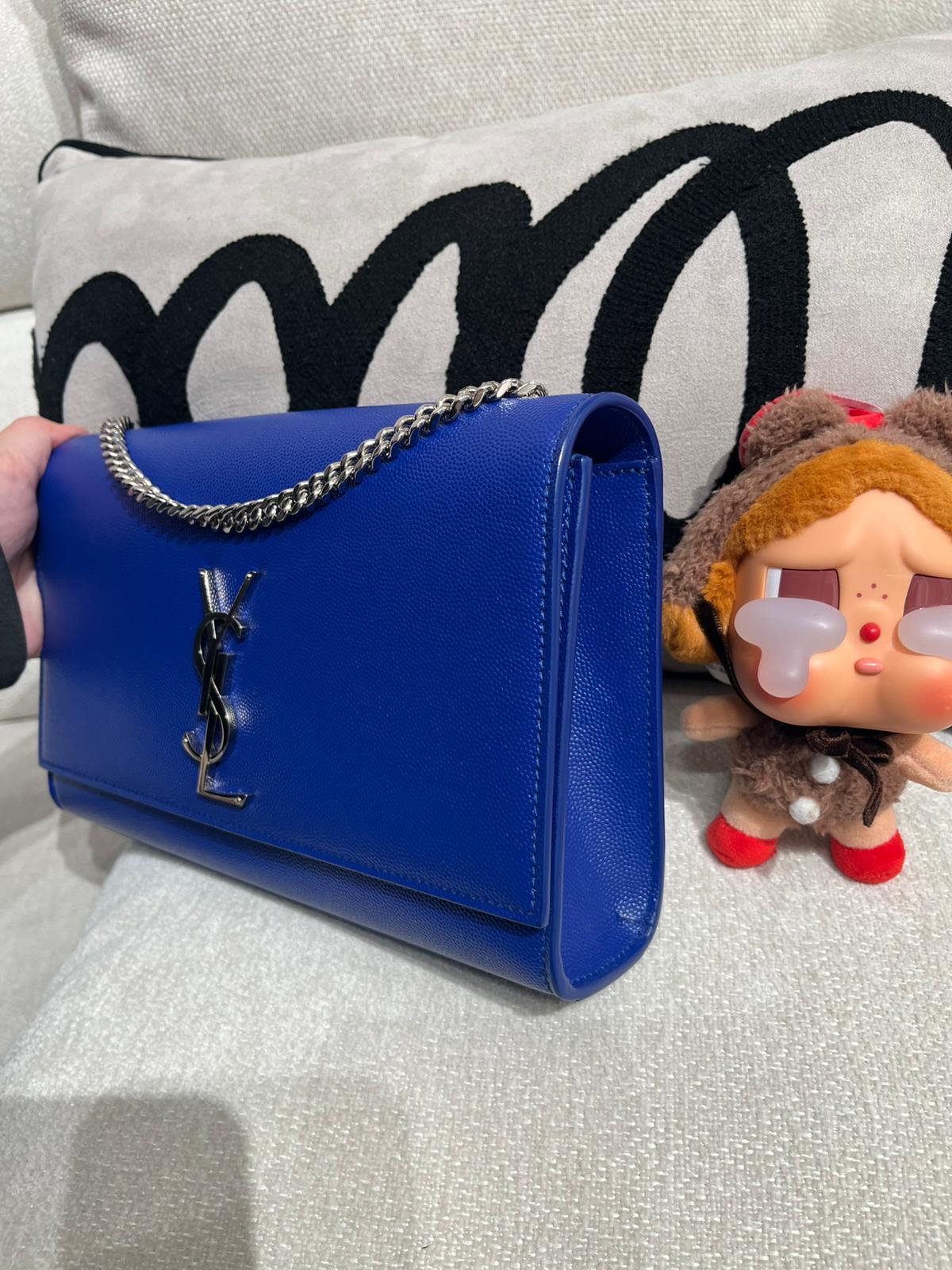 YSL Kate Medium In Grain De POUDRE Embossed Leather 100%Authentic,98%new✅Dust bag