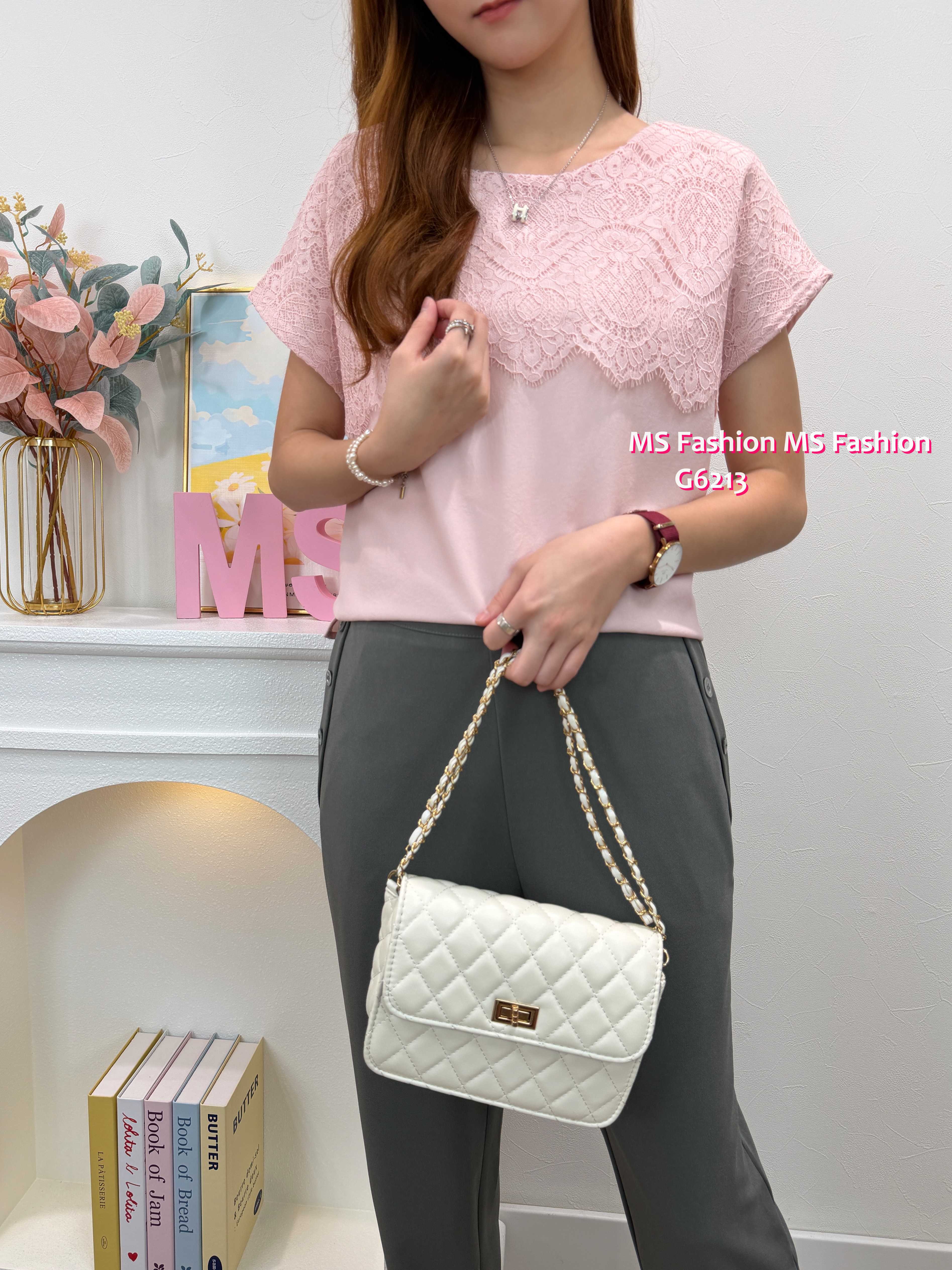 G6213 勁靚拼lace top