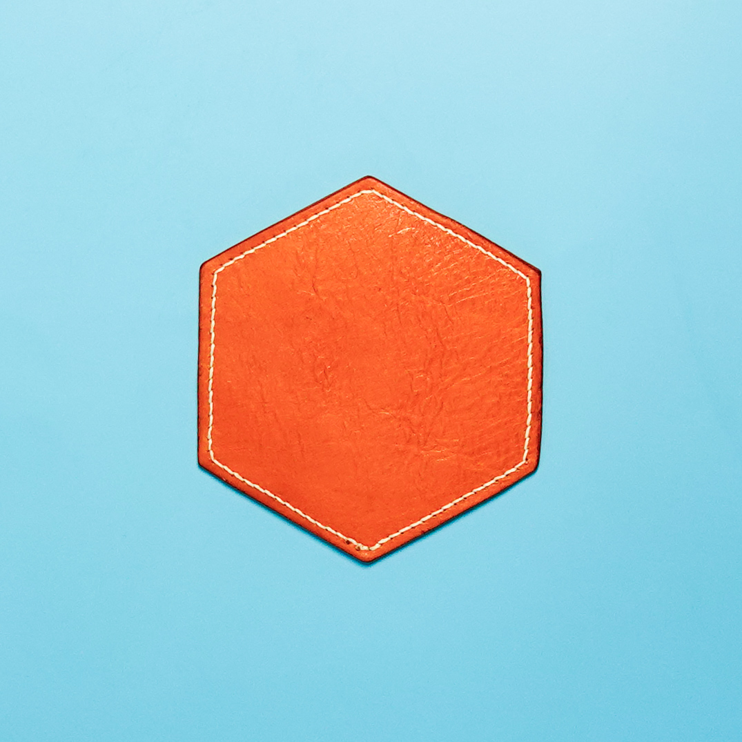 【魔鬼魚系列】魔鬼魚拼花布藝皮杯墊 ((MC-MR11)