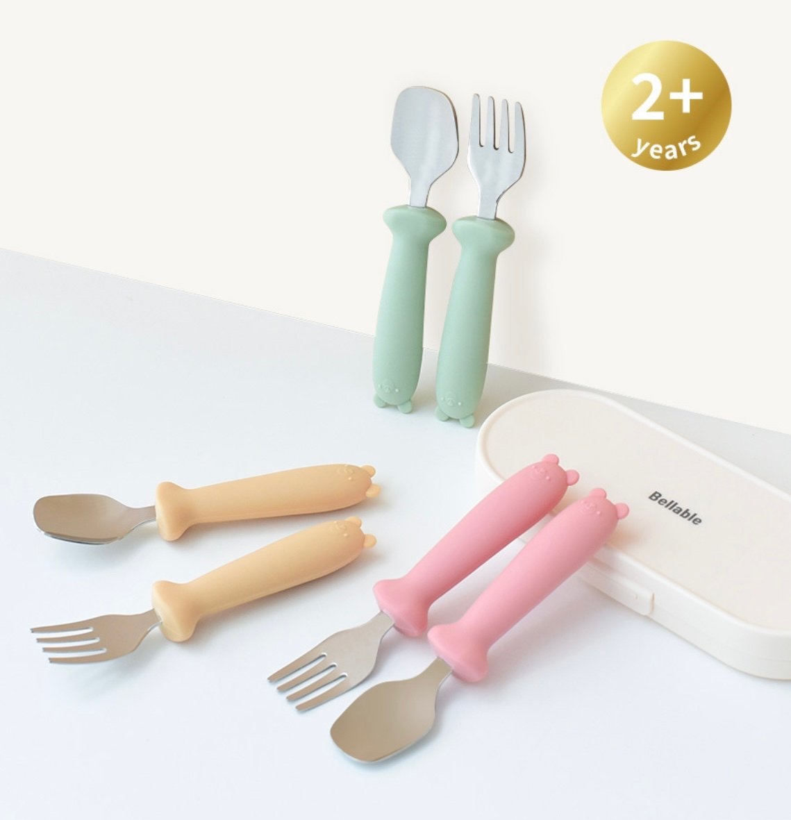 Baby & I 學習餐具套裝 (304不鏽鋼，包匙羹&叉2件裝) 