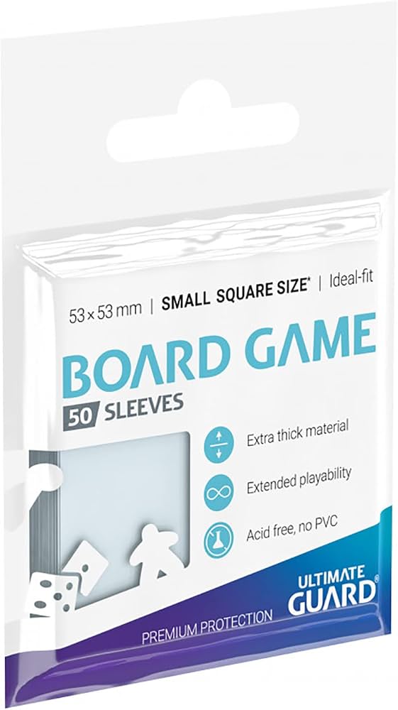 Ultimate Guard 50 - Premium Soft Sleeves for Board Game Cards Small Square