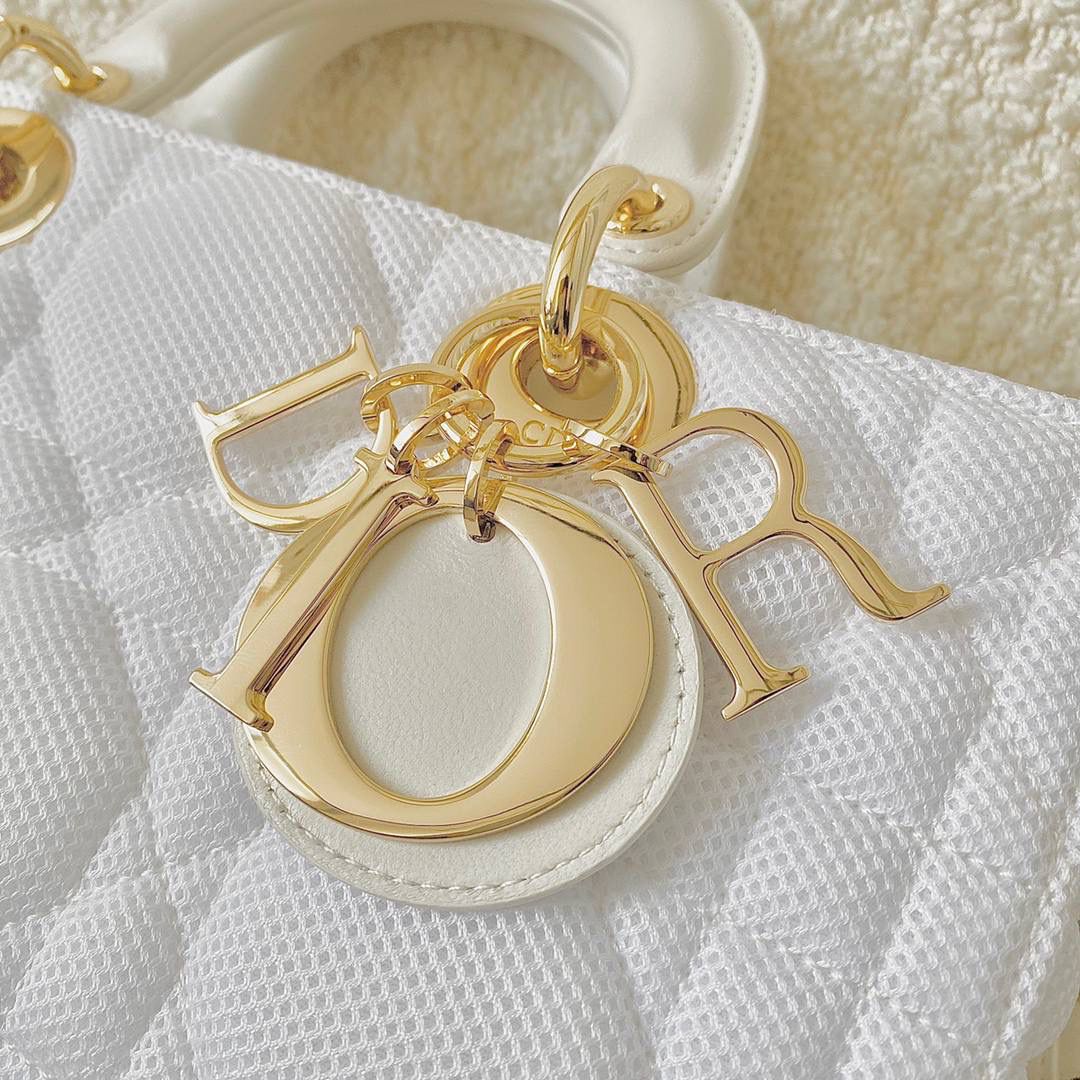 𝗗𝗶𝗼𝗿 𝗗-𝗝𝗼𝘆 𝗯𝗮𝗴网格白色（横版） 时尚果然就是轮回，回归了一把中古戴妃 全新材质科技织物面料，长方包形短链条➕宽肩带（其他款是细长肩带）直接封神！！ 复古时髦感超强，真是什么场合都可以把住💕💕 绝对是lady中的天花板了，强势出圈啦姐妹们 26 x 13.5 x 5cm