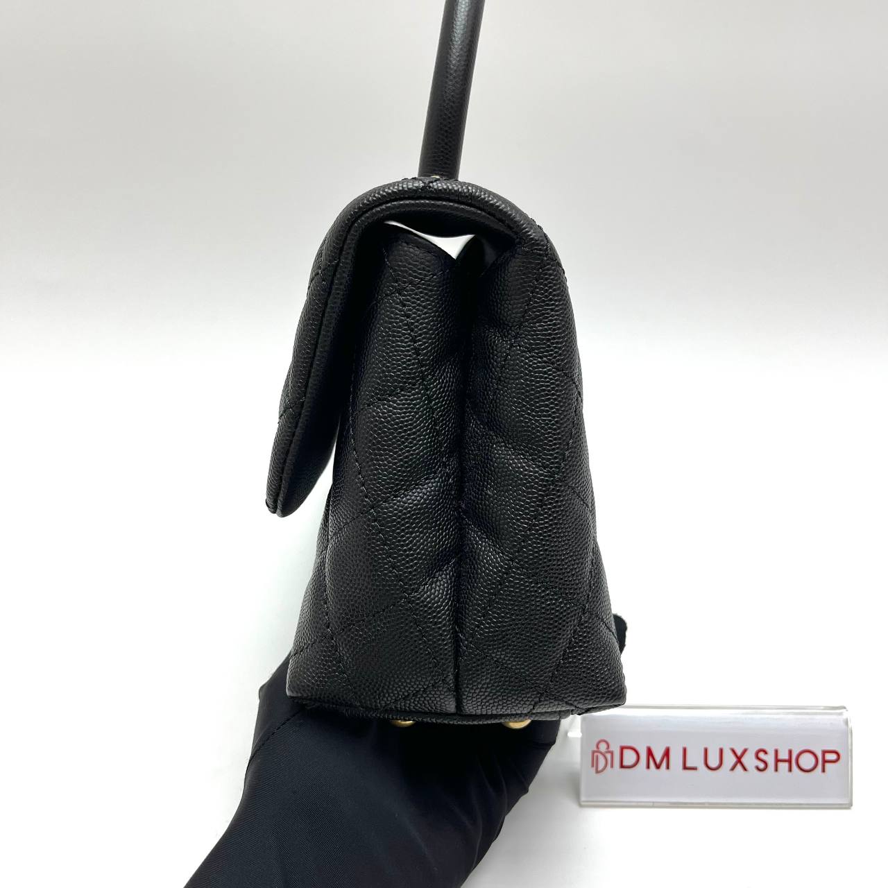 Chanel Black Caviar Small Coco Handle GHW (Serial 24)