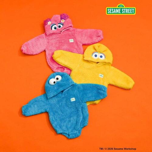 🆕【⭐訂購⭐】🇯🇵日本直送 🌀 #SesameStreet 可愛連帽造型 蓬鬆毛絨針織 連身衣 ［3款選］🌀[ELJA-0194][261121]