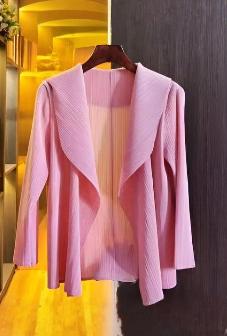 Flowy Pleated Mid-Length Outer