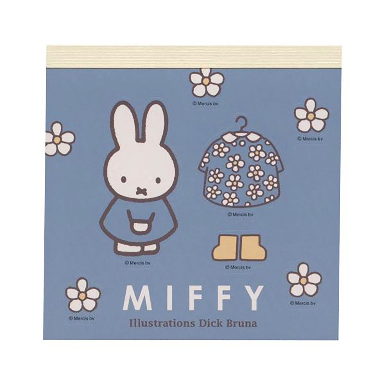 Miffy - 方形貼紙記事本 (藍色衣服款)