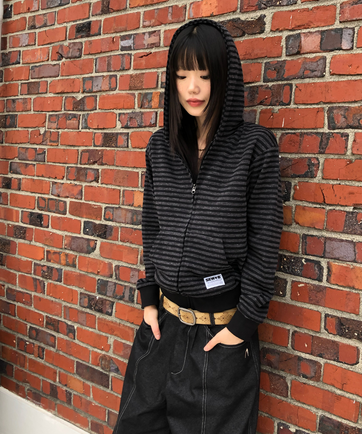 🇰🇷訂購｜SEW-B  25FW｜Niro Hooded Zip-Up (Semi-Crop)  3色 