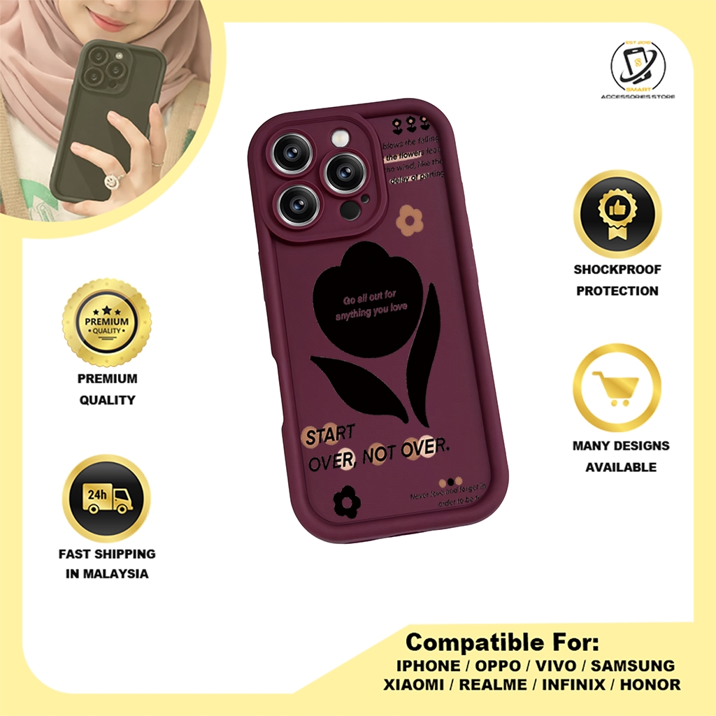 TPU DESIGN CASE PHONE FOR SAMSUNG - DESIGN FLOWER A3