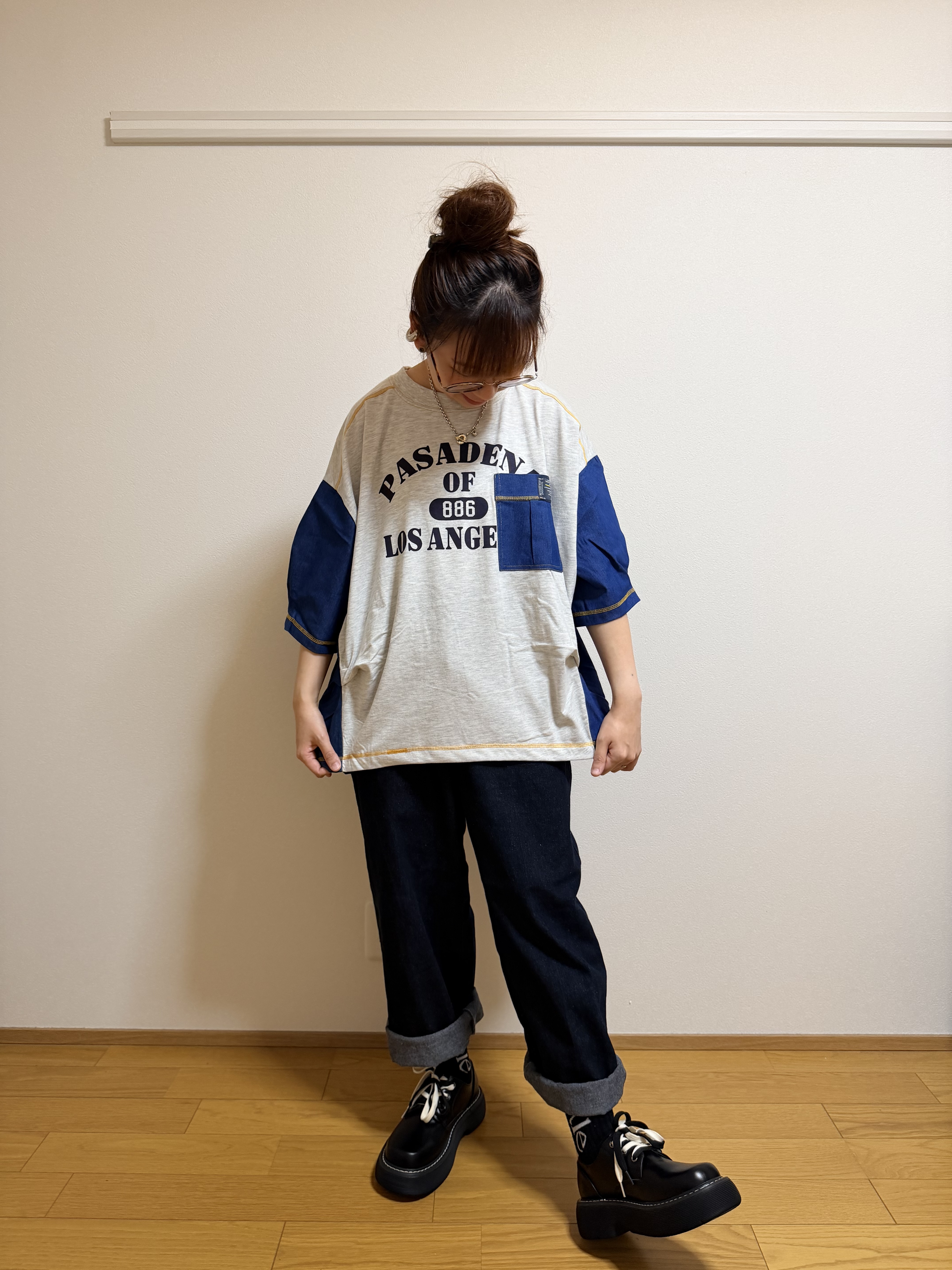 日本拼款tee