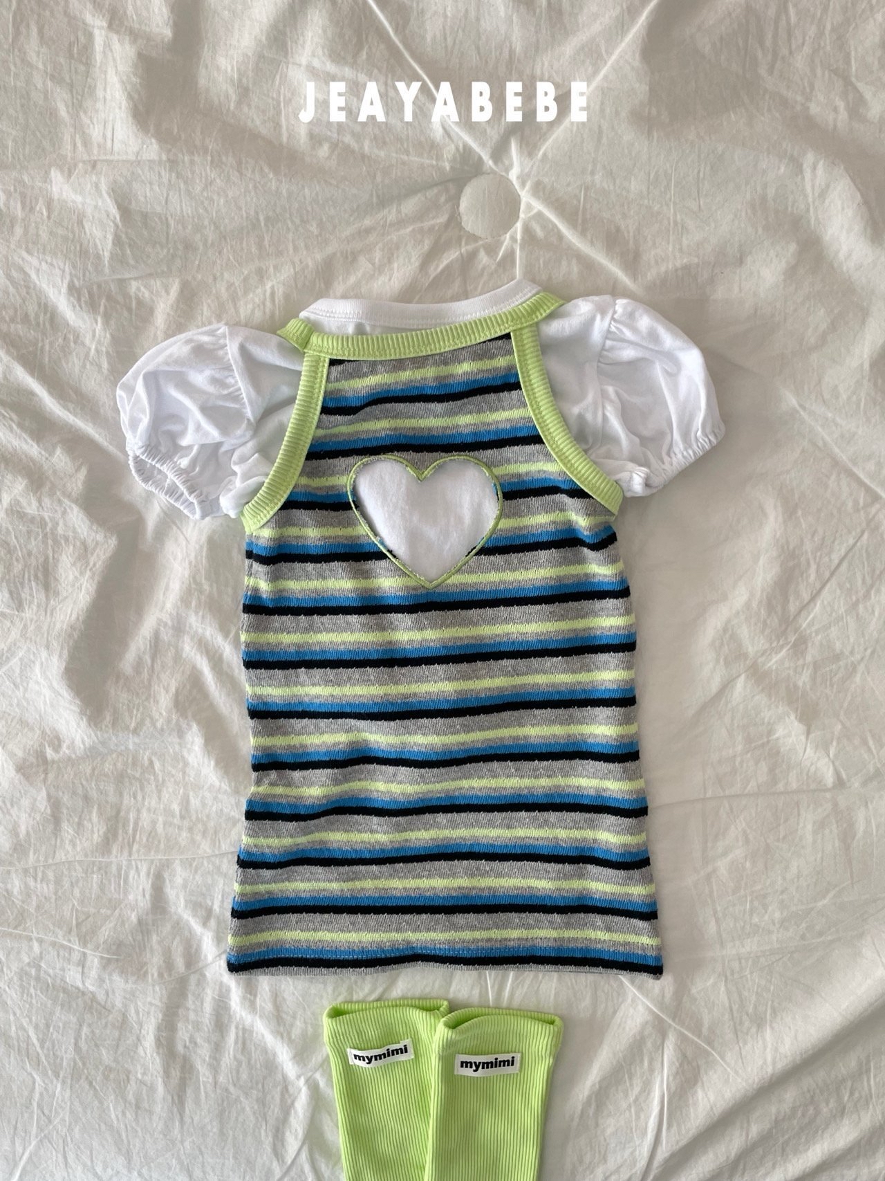 Jeayabebe | Heart OPS (Green/Pink XL100-110)