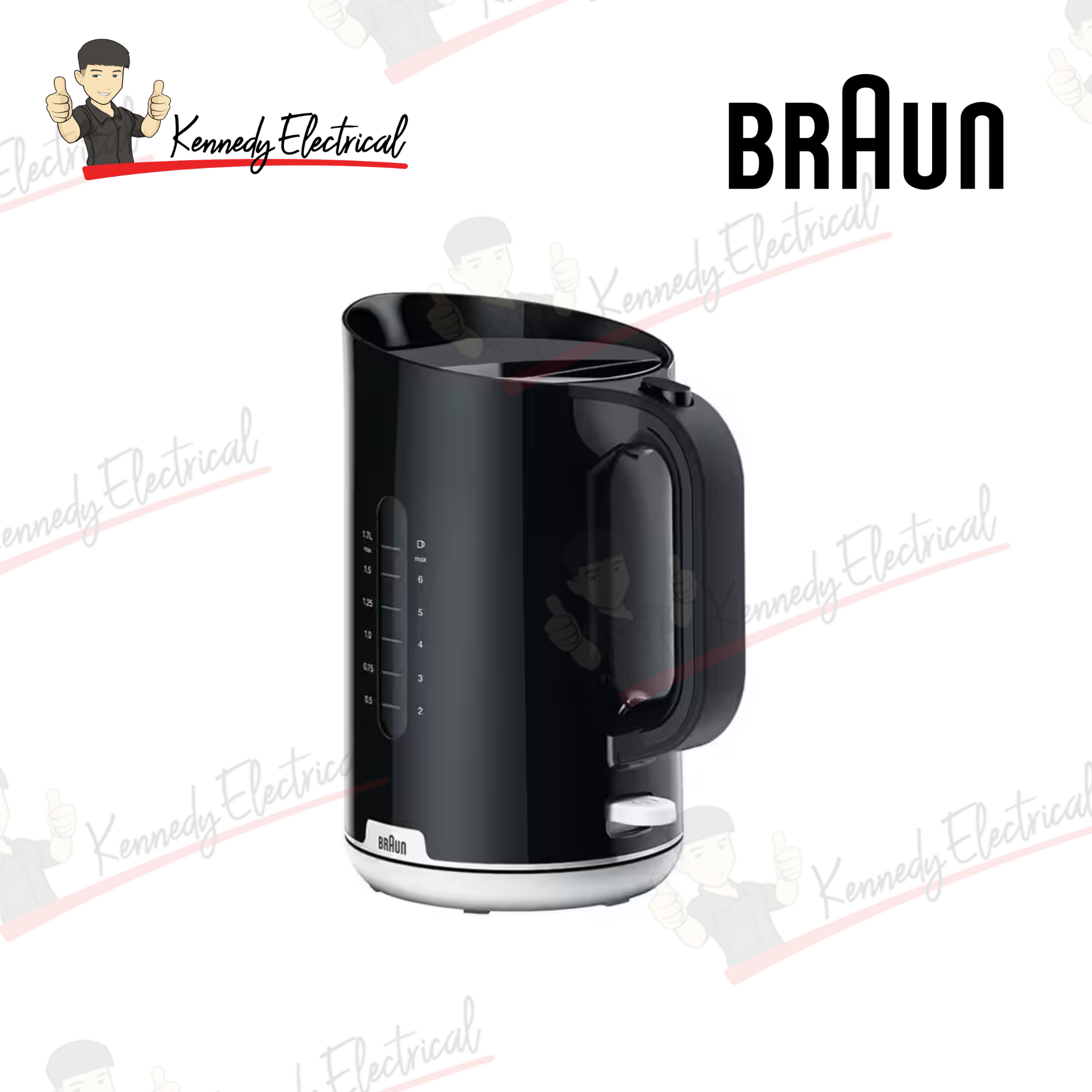Braun Breakfast1 1.7L Electric Kettle Black (WK1100BK)