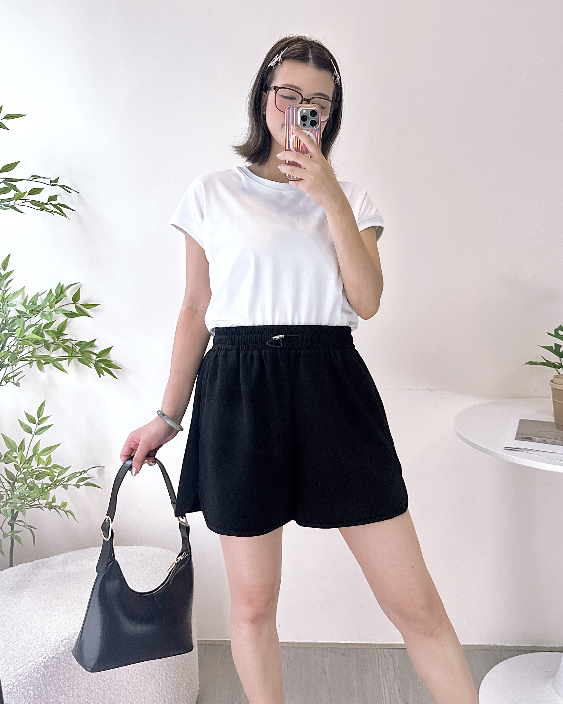 高質滑嘟嘟彈性珍珠棉短褲 3色