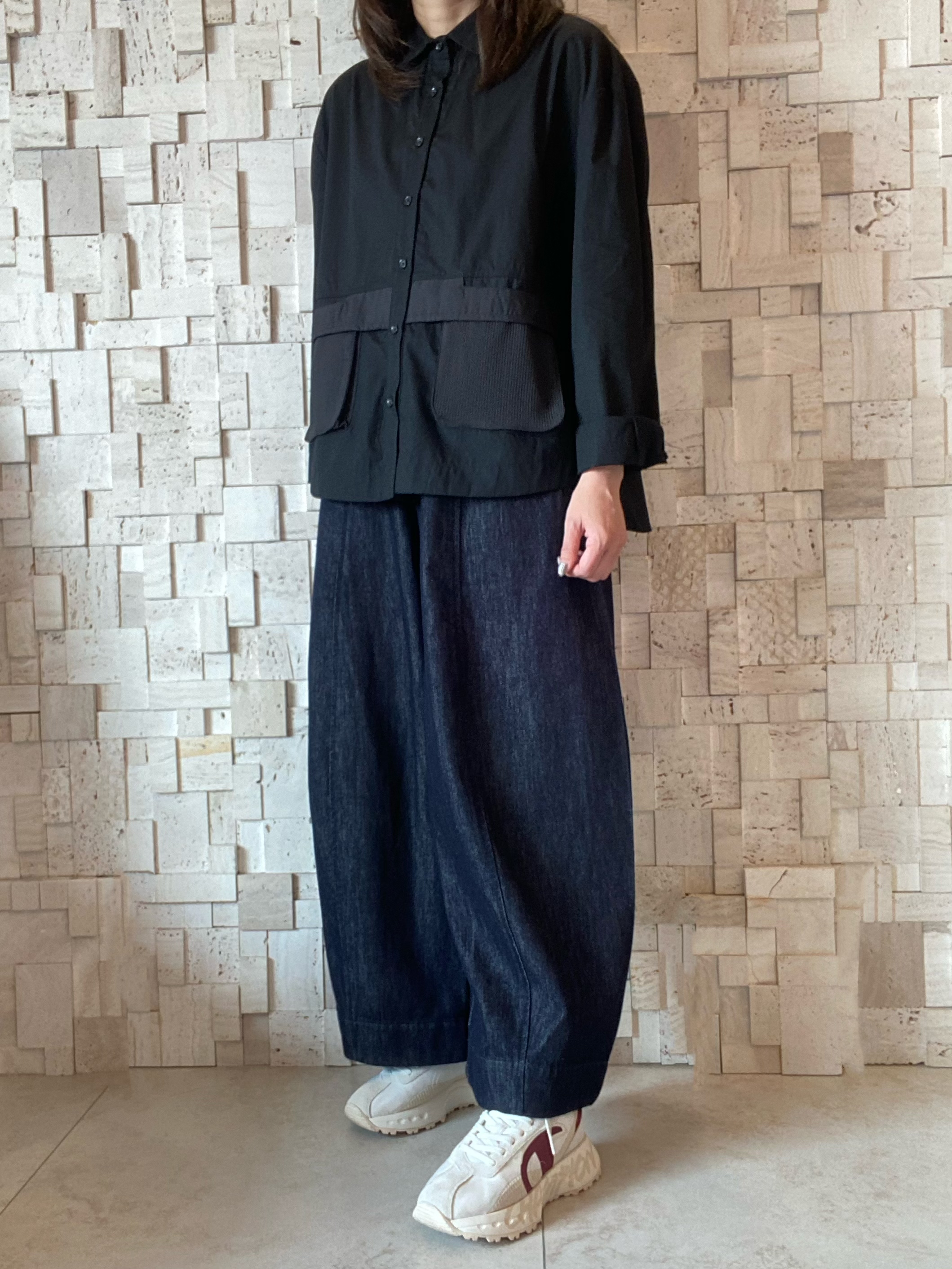 #2073 闊身雙袋恤Top 