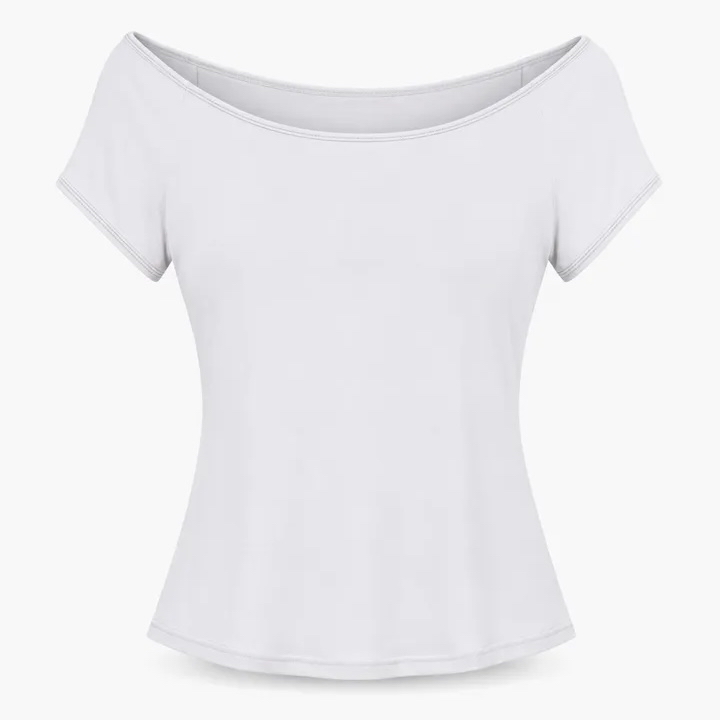 Letter Print Scoop Neck Top