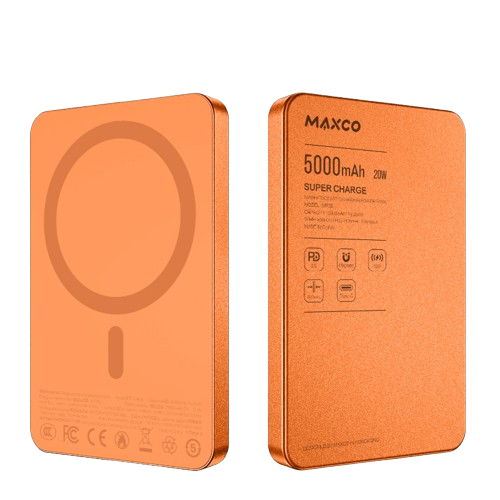 [CCC認證產品及可追溯二維碼] Maxco Magnetic 5000mAh PD 20w 金屬磁吸流動電源 MP38 [預計8月中出貨]