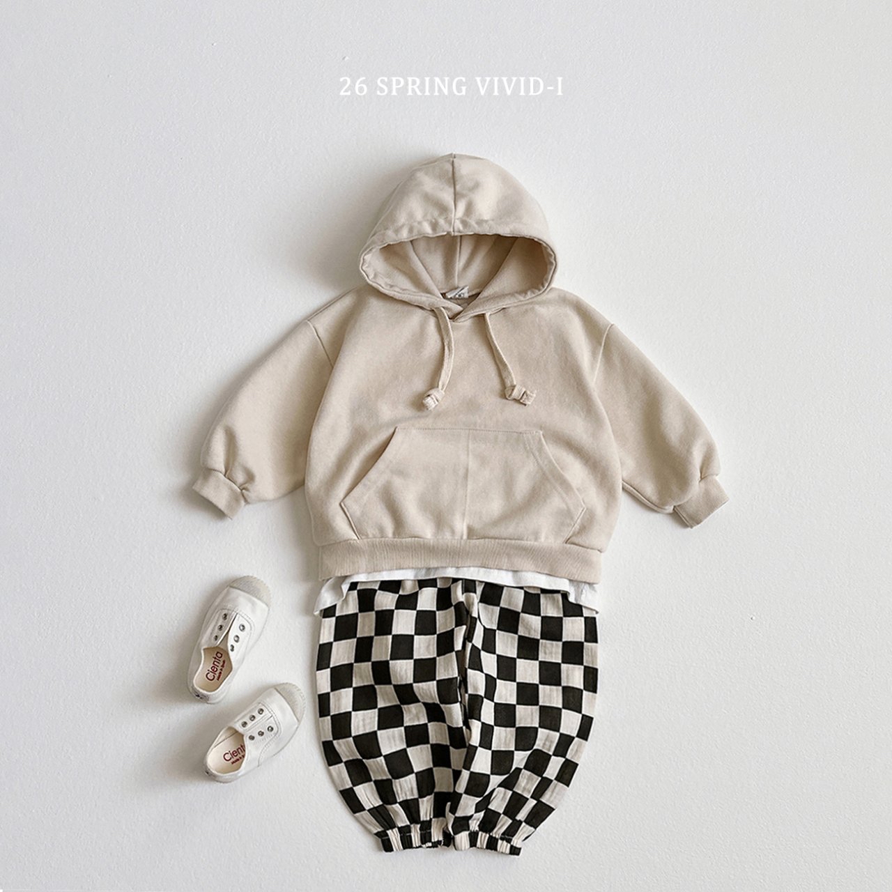 🌸預訂 韓國直送🌸🇰🇷VIVIDI四色袋鼠口袋連帽衛衣八分褲上下套裝