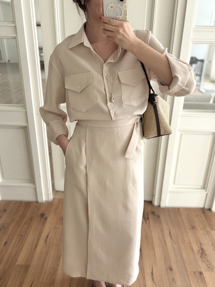 The Colette Wrap Set (Light Beige)