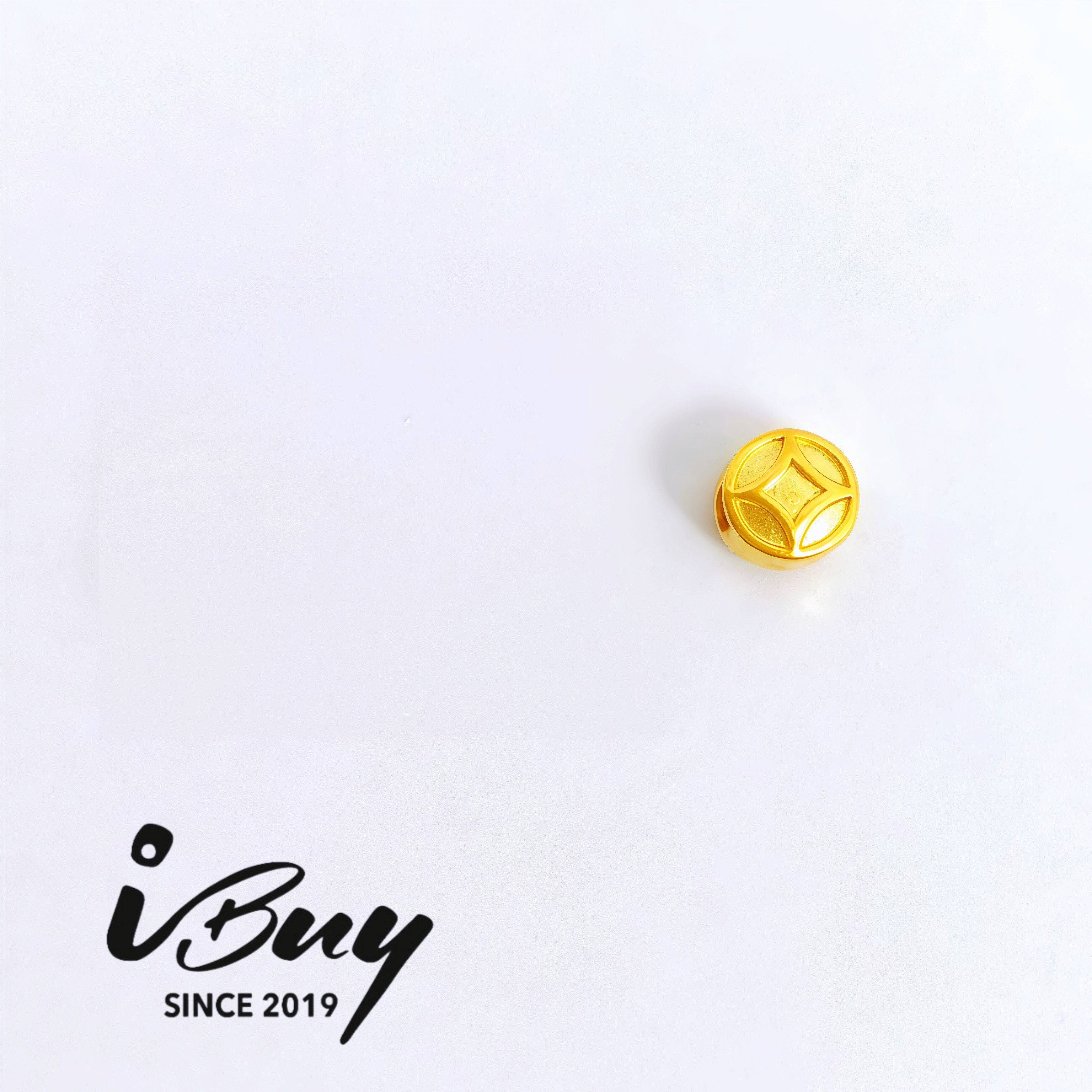 999 GOLD CHINESE CASH COIN BEAD 999 金 铜钱串咀