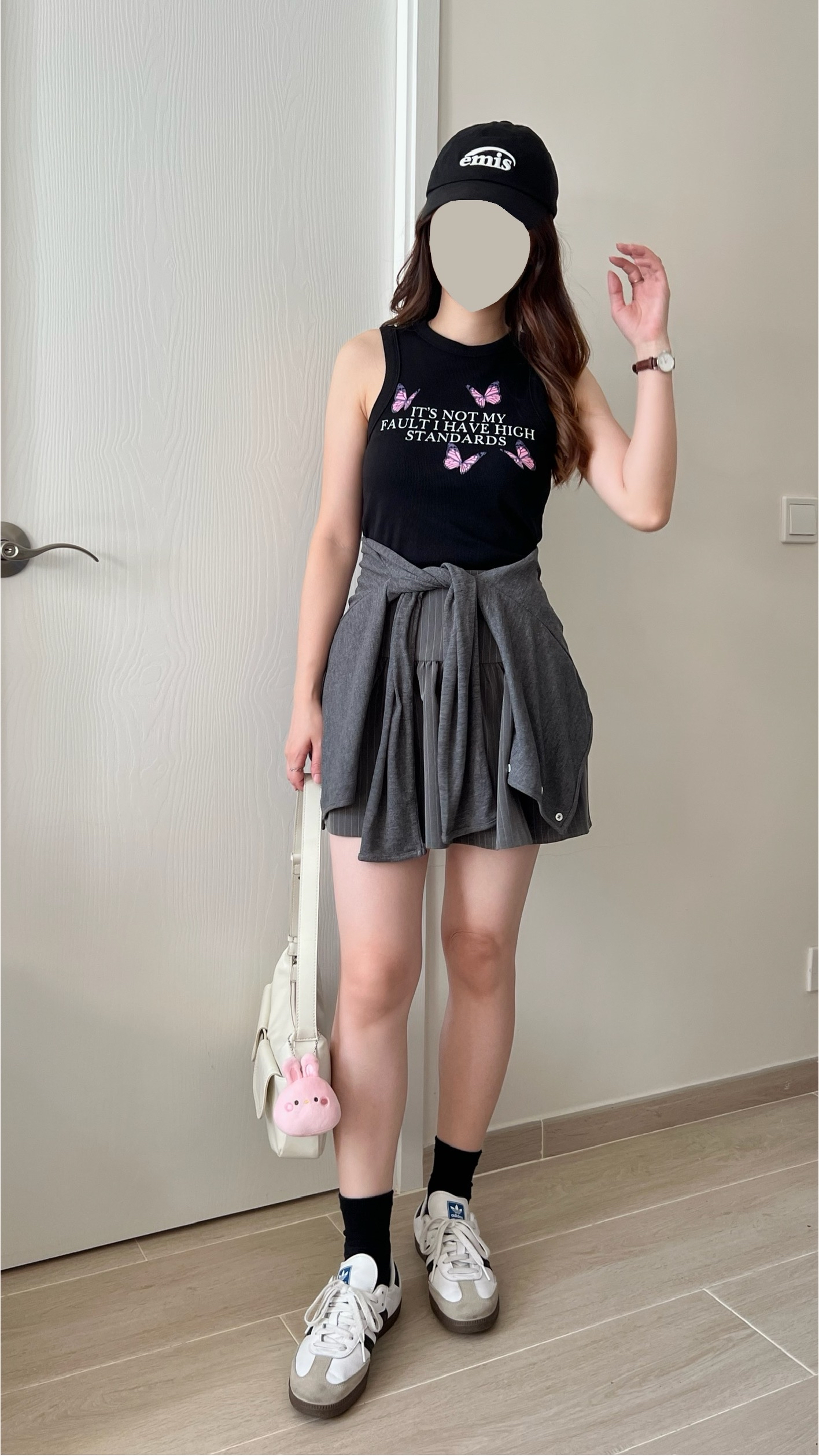 顯瘦條紋短裙 現貨