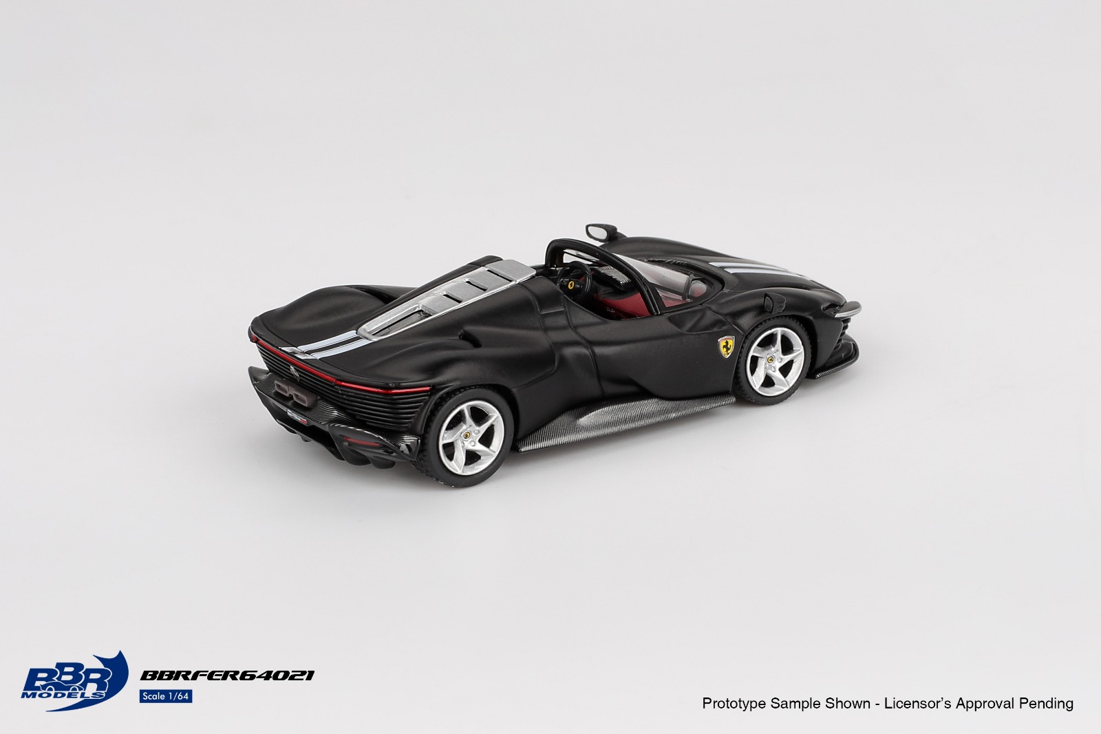 BBR Models 1/64 Ferrari Daytona SP3 Matt Black - BBRFER64021
