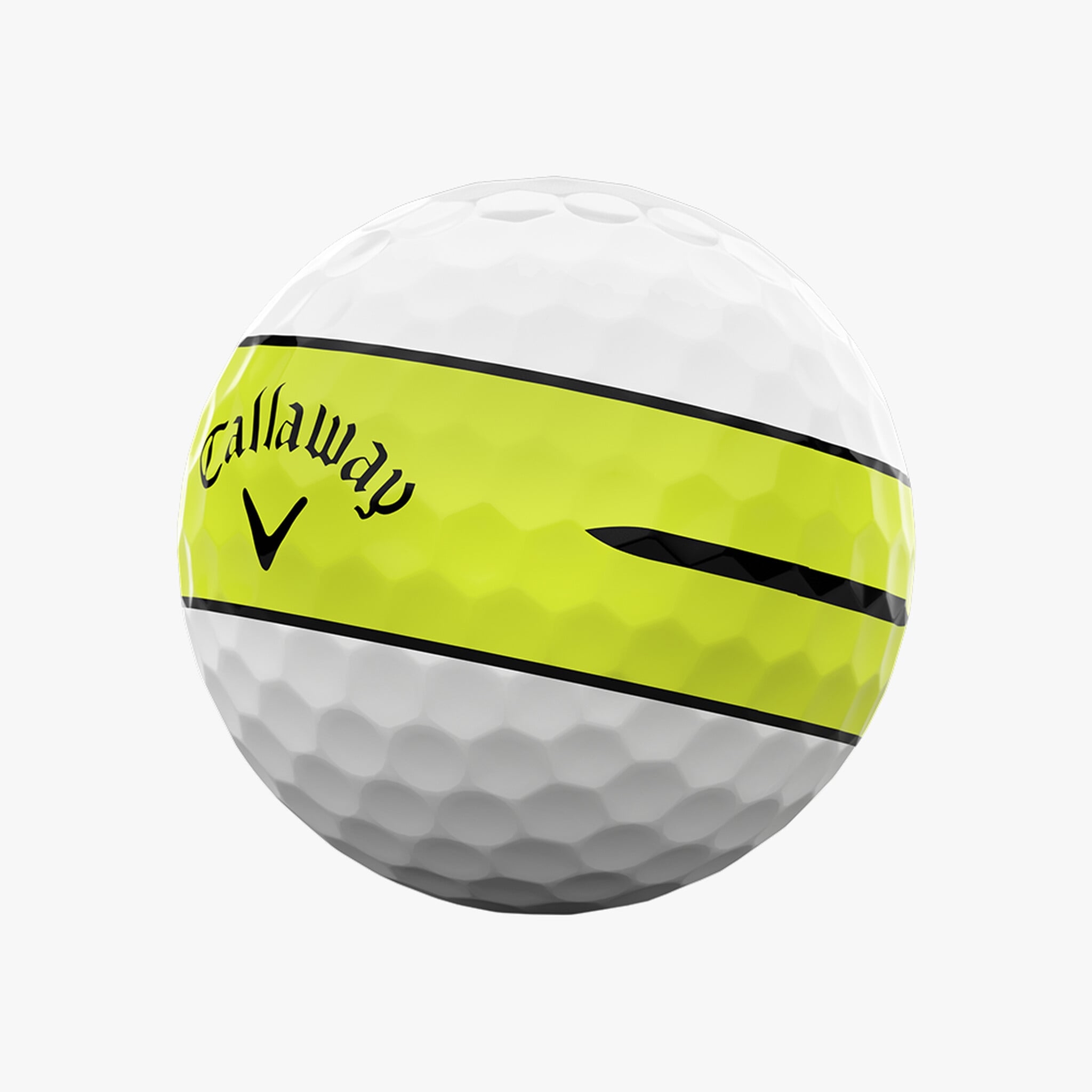 CALLAWAY CHROME SOFT STRIPE3 四層球- 黃色