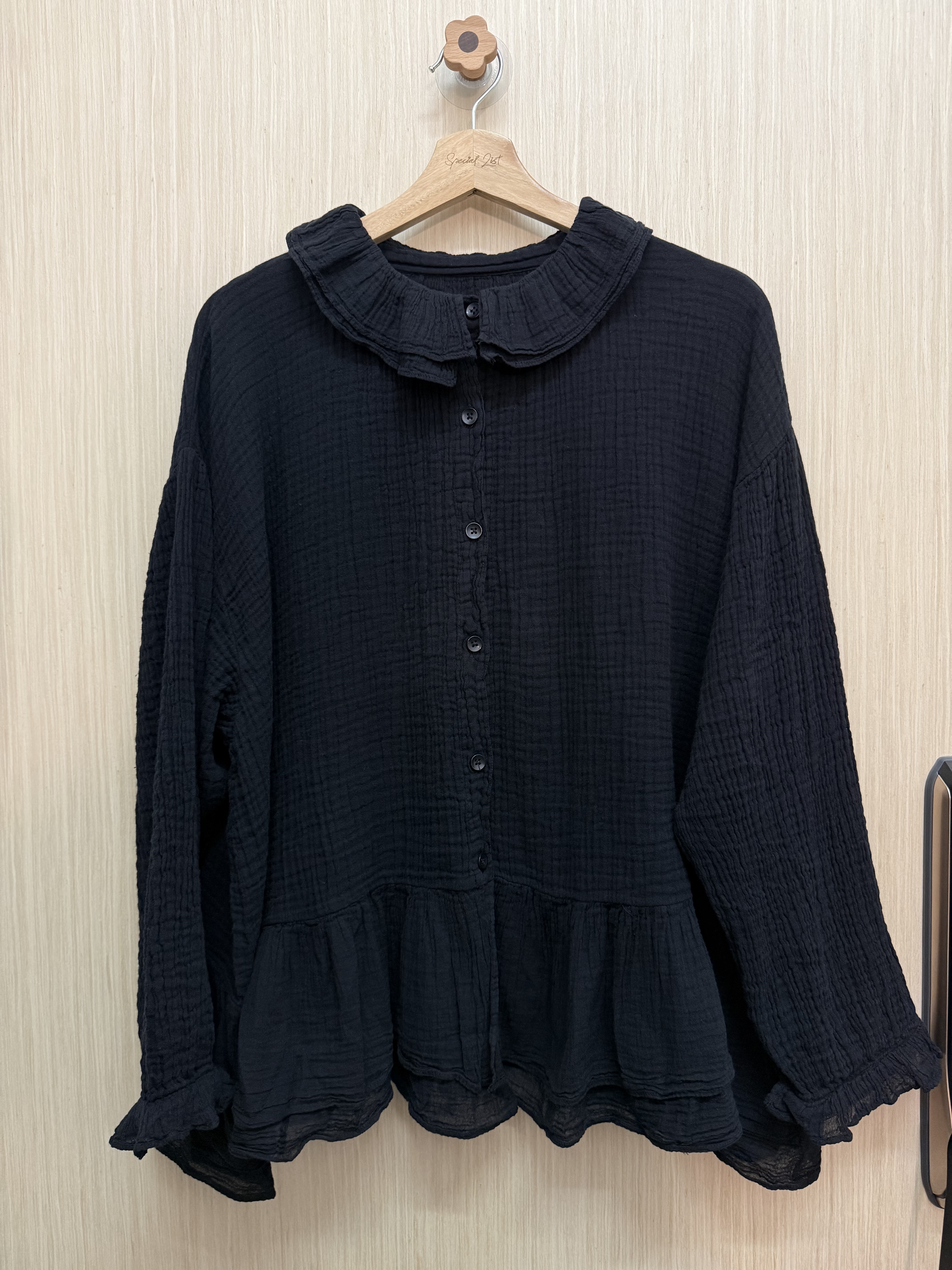 𝐍𝐄𝐖新版荷葉領𝐛𝐛棉𝐭𝐨𝐩