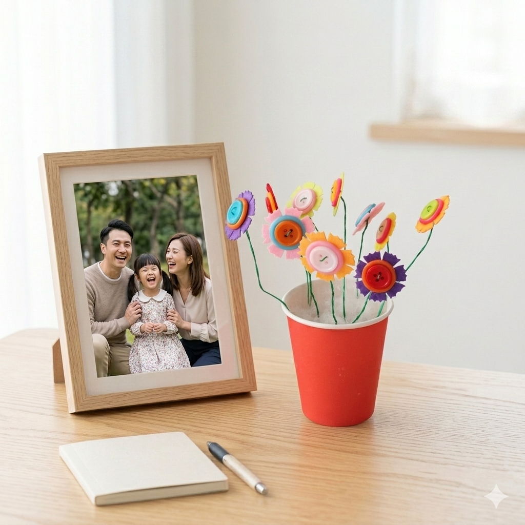 DIY鈕扣花盆栽材料包 ｜ 親子療癒手作 ｜ 可提供外展教學