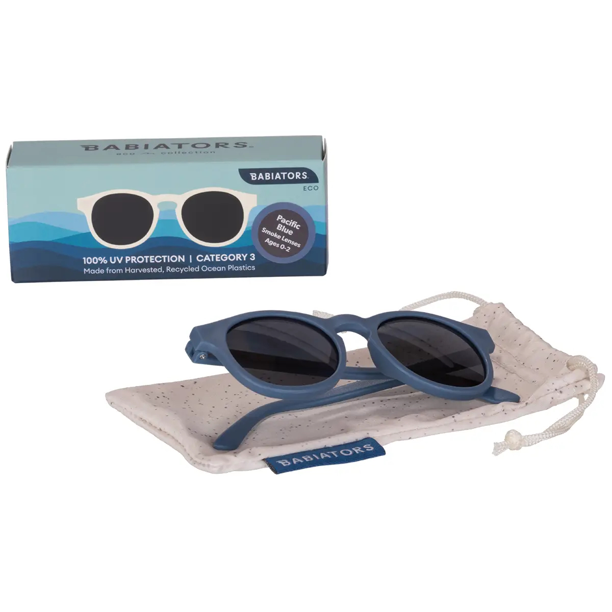 Kids Eco Collection: Keyhole Sunglasses in Pacific Blue