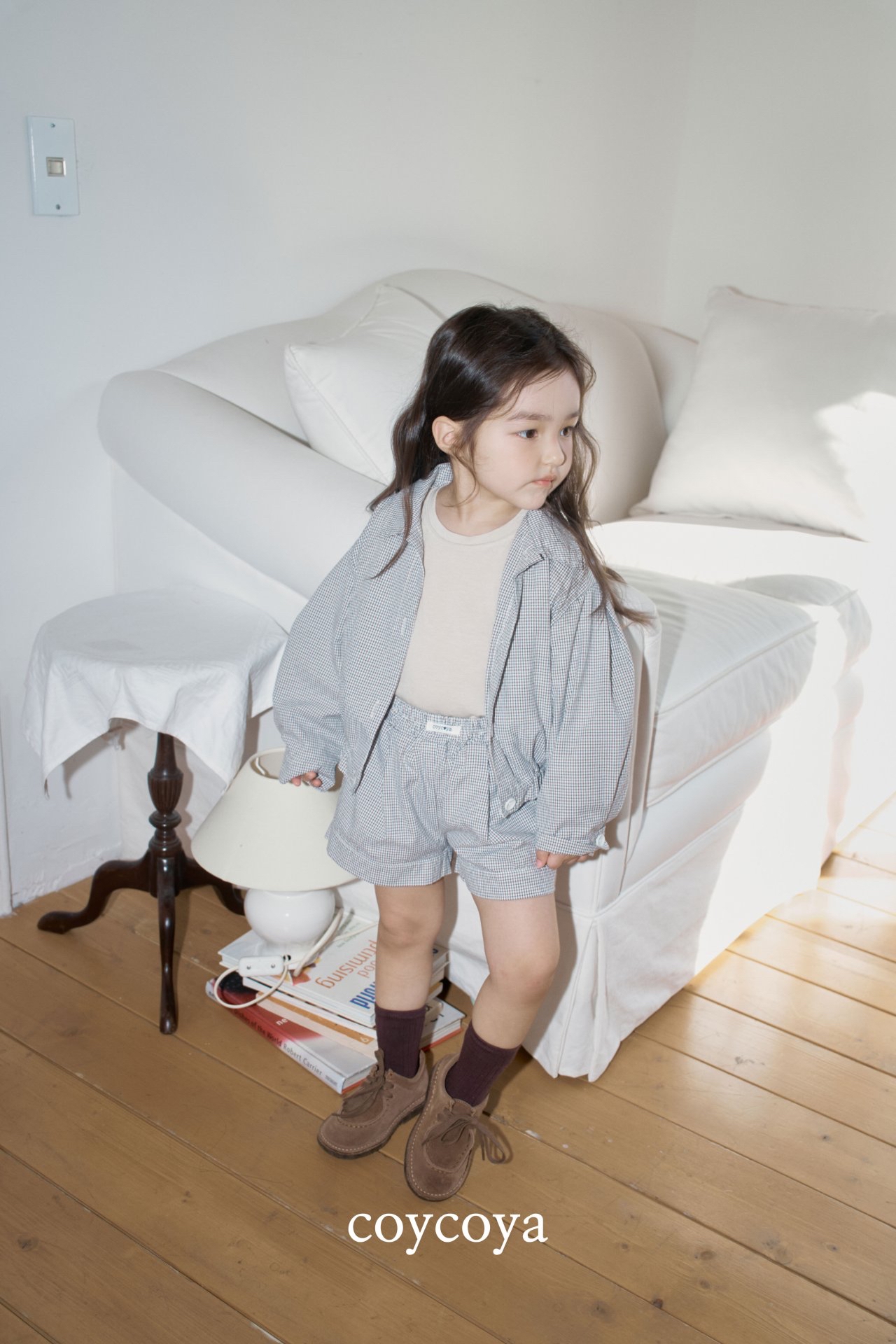 🌸預訂 韓國直送🌸🇰🇷COYCOYA兩色標籤格紋輕盈透氣短褲