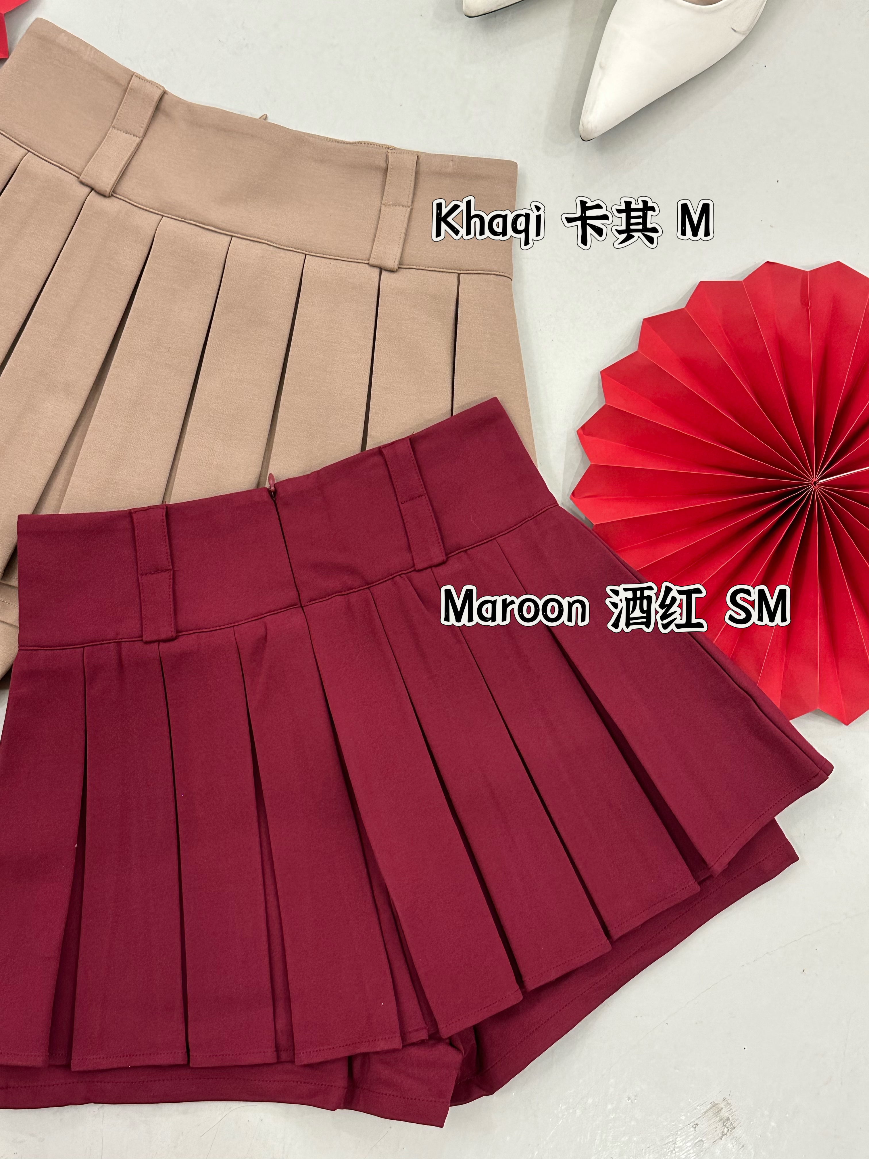 2354 PREMIUM SKIRTPANT 厚实罗马显瘦百褶裤裙
