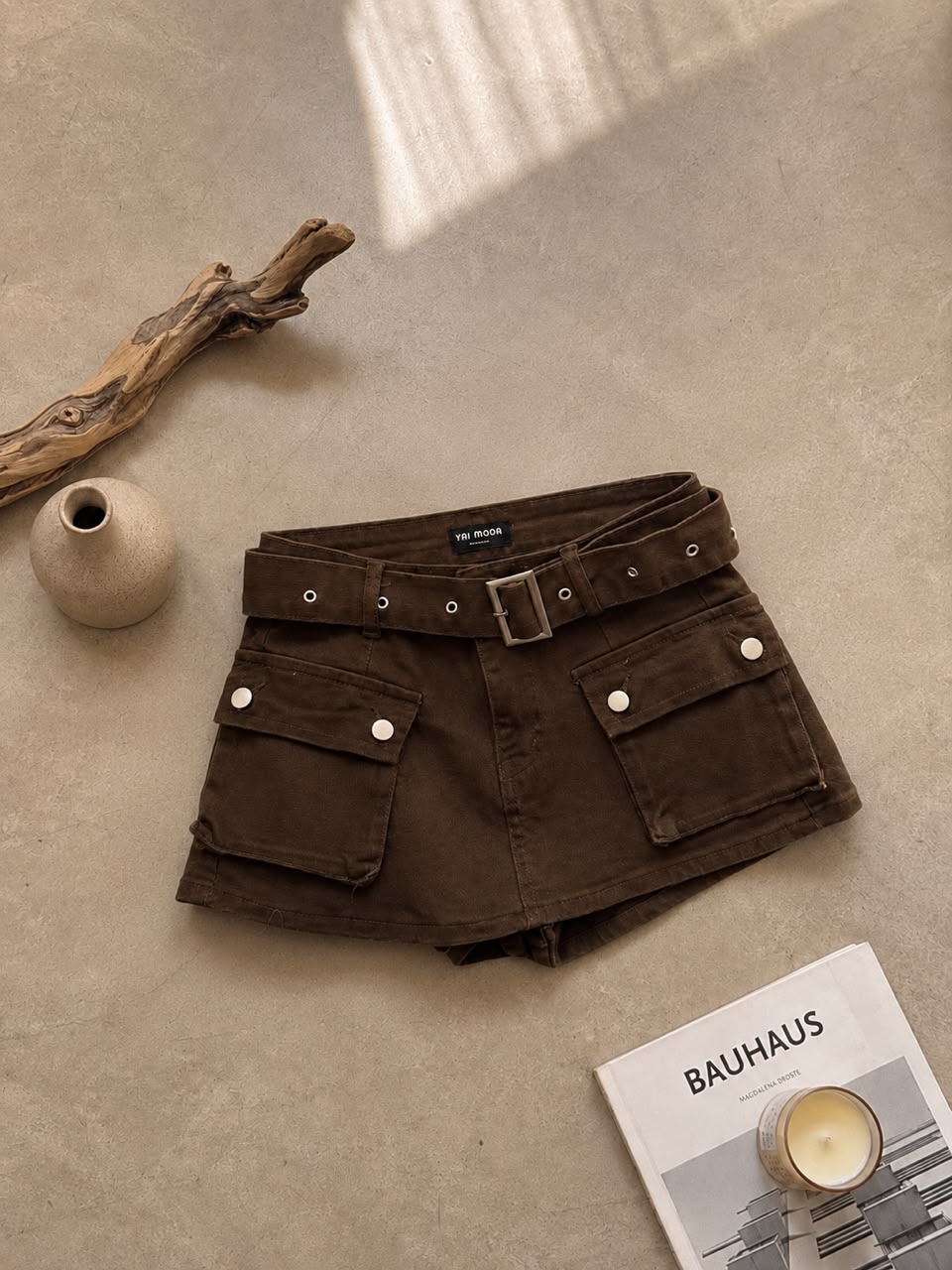 A021017 Vintage High Waist Cargo Skirt
