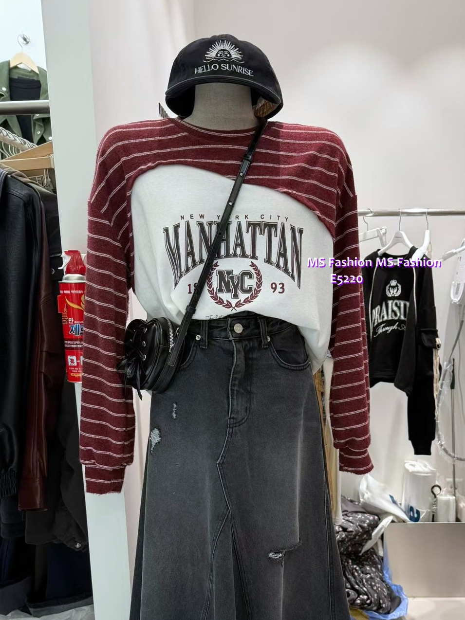 E5220 字母橫間拼布top