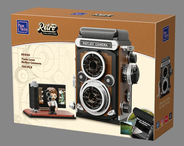 🧲 預訂26年3月4月：PANTASY (拼奇) 雙鏡頭反光相機 積木模型 PanTasy-Retro Twin Lens Reflex Camera 