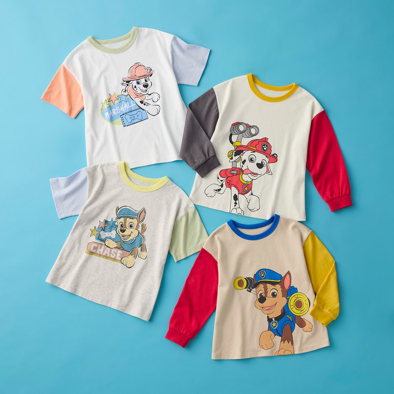 【⭐訂購⭐】  🇯🇵日本直送 🌀#PawPatrol 拼色袖長袖 tee［4款選］🌀 [PLHA-0053] [260913]