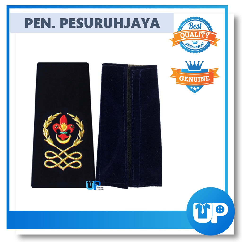 Epolet Pengakap Pemimpin Cikgu Guru Pangkat Kelana Merah Hijau Birutua Kokurikulum Sekolah Scout Teacher Badges