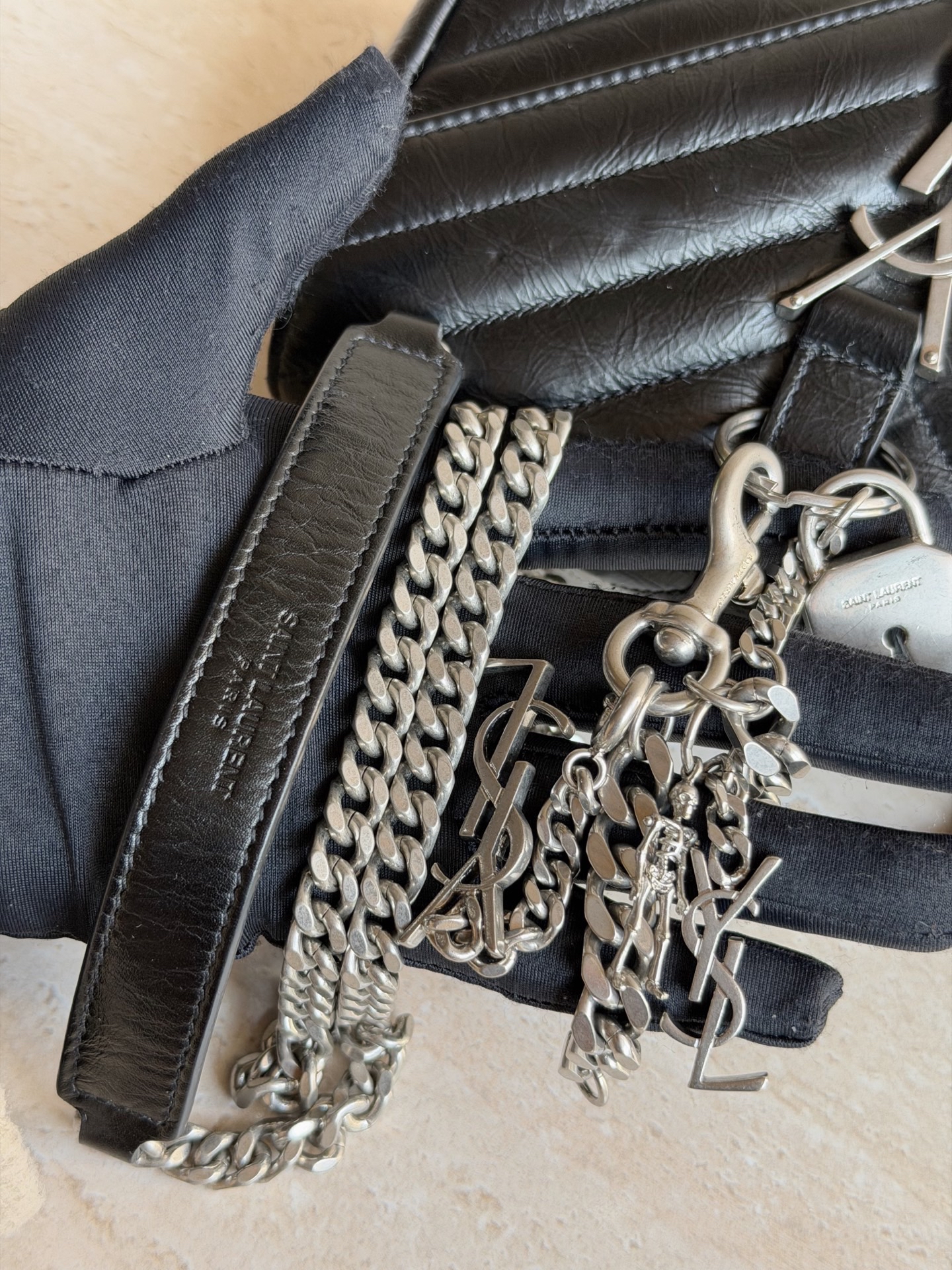 【預訂貨品】YSL黑色mini郵差包