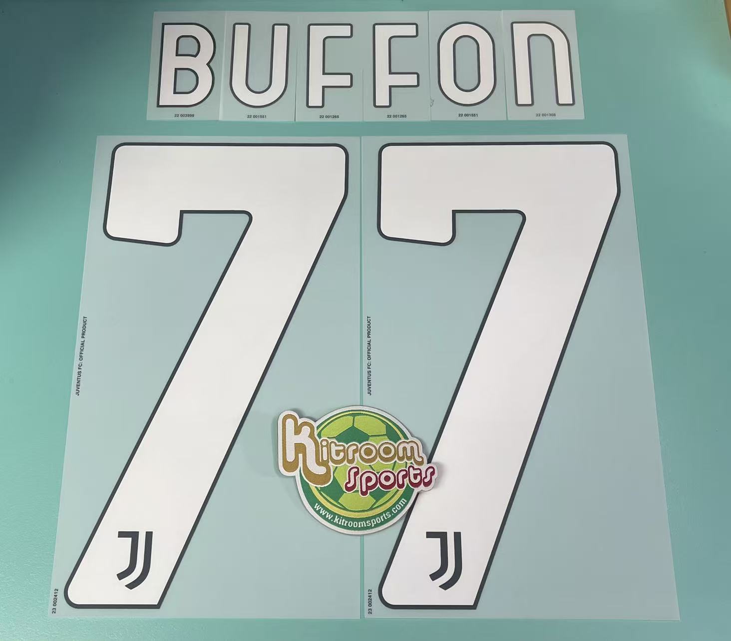 2022-23 Juventus Away / 3rd Nameset #77 BUFFON