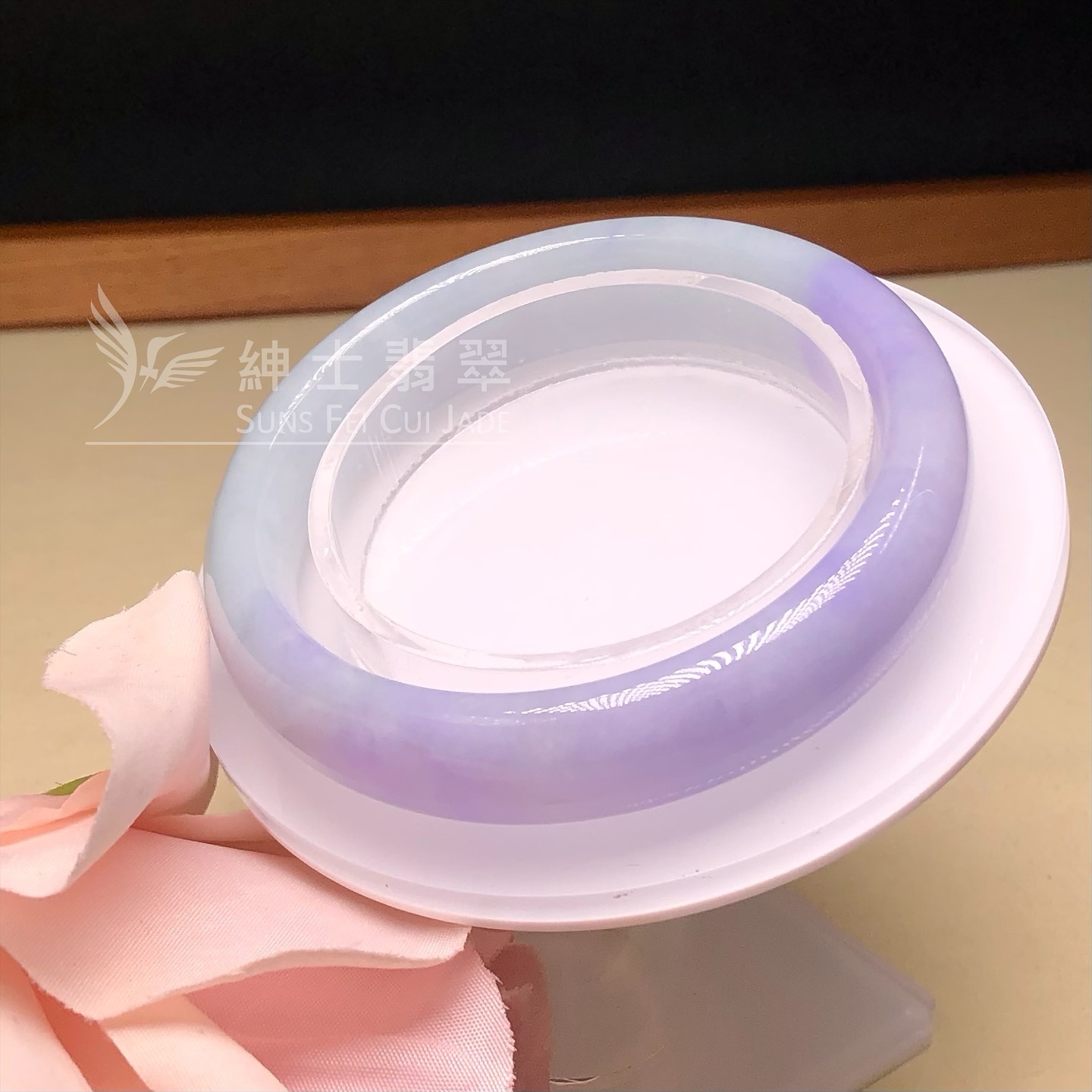 桃紅春福鐲53.2mm