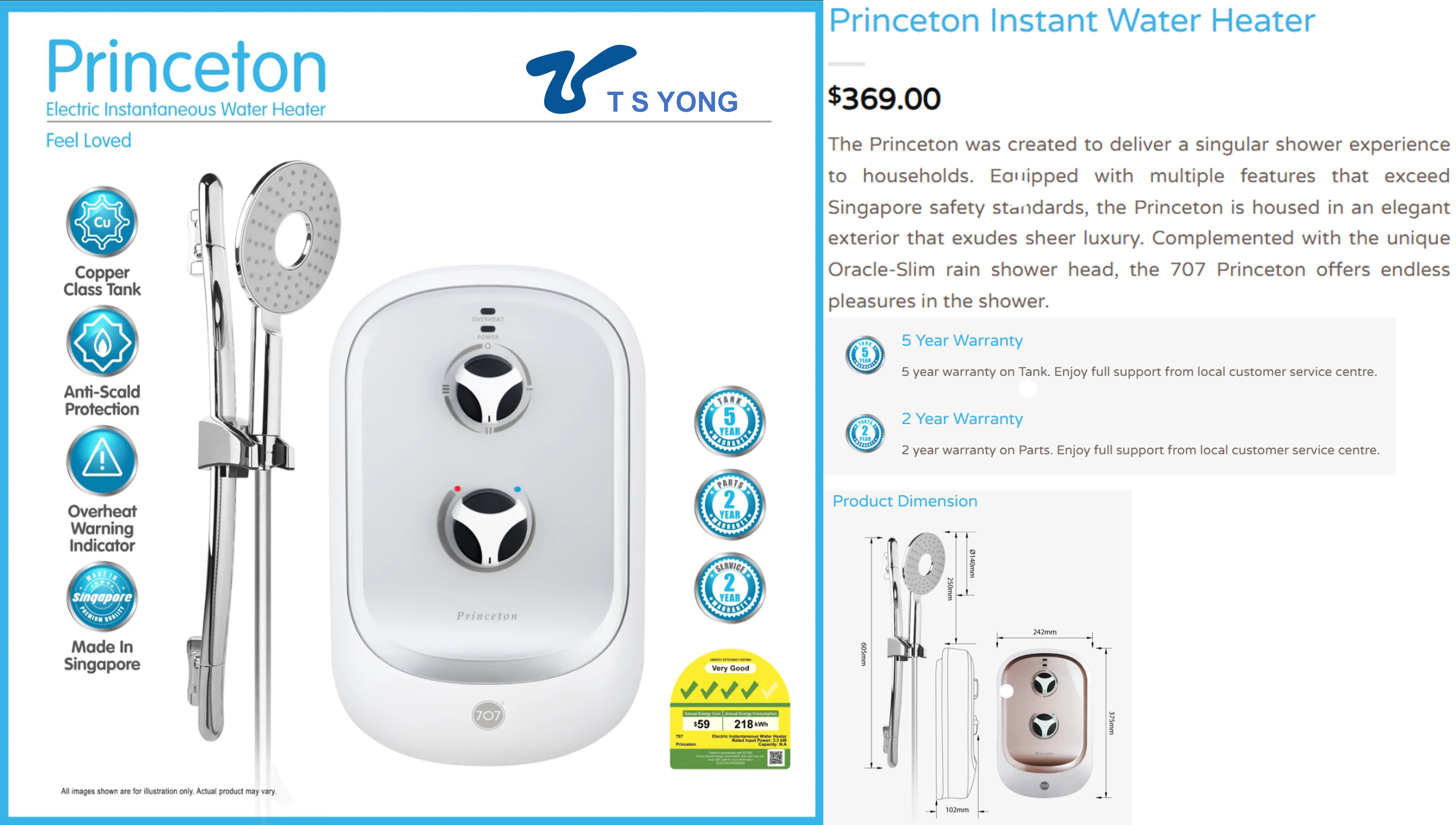707 Princeton Instant Water Heater