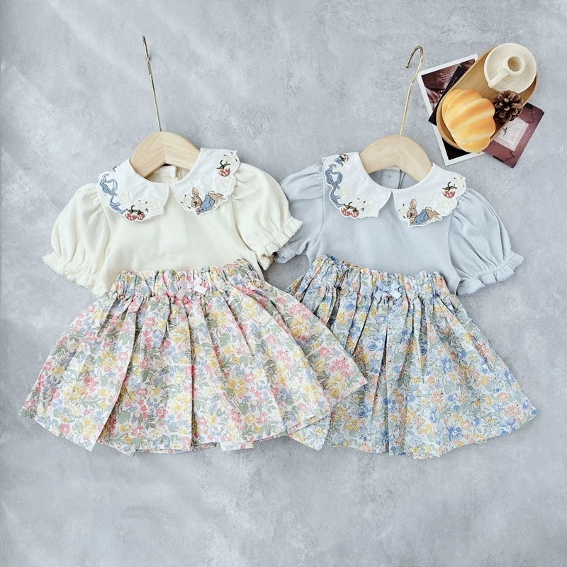 A0117 兔仔碎花套裝（有打底褲）