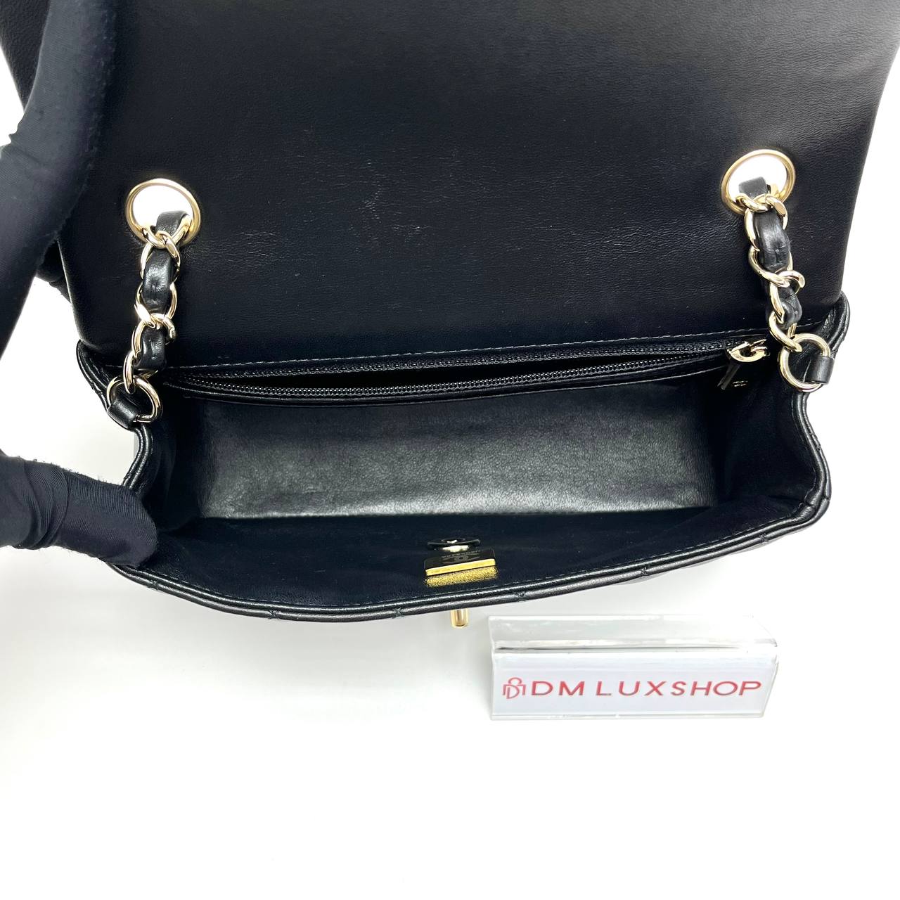 Chanel Mini Rectangular CF Black GHW (Microchip)