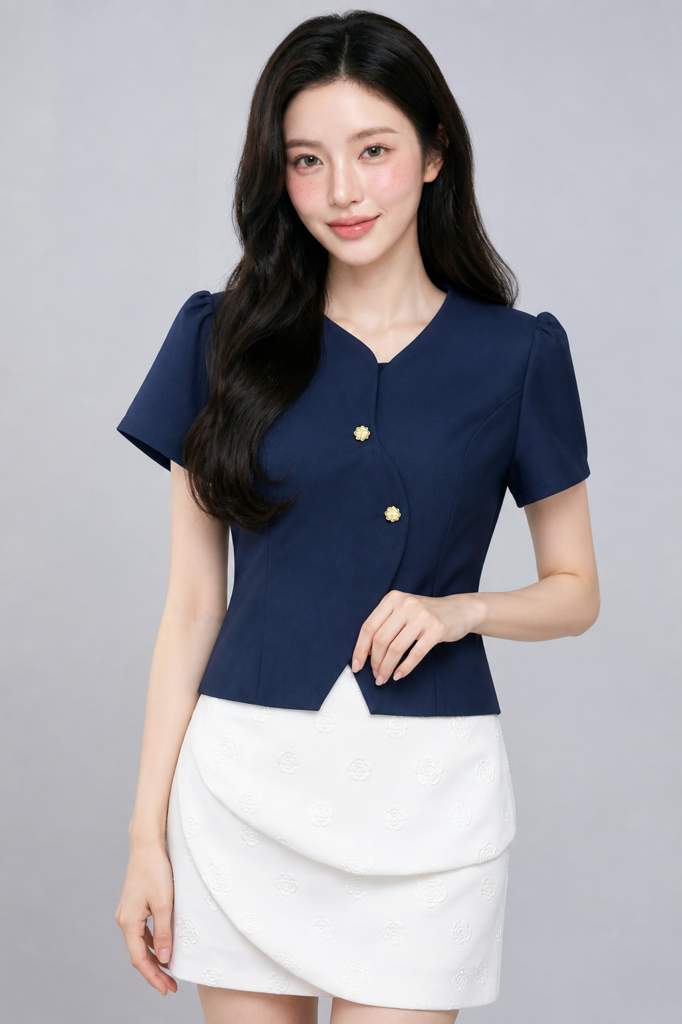308111 Soft Sculpt Button Blouse