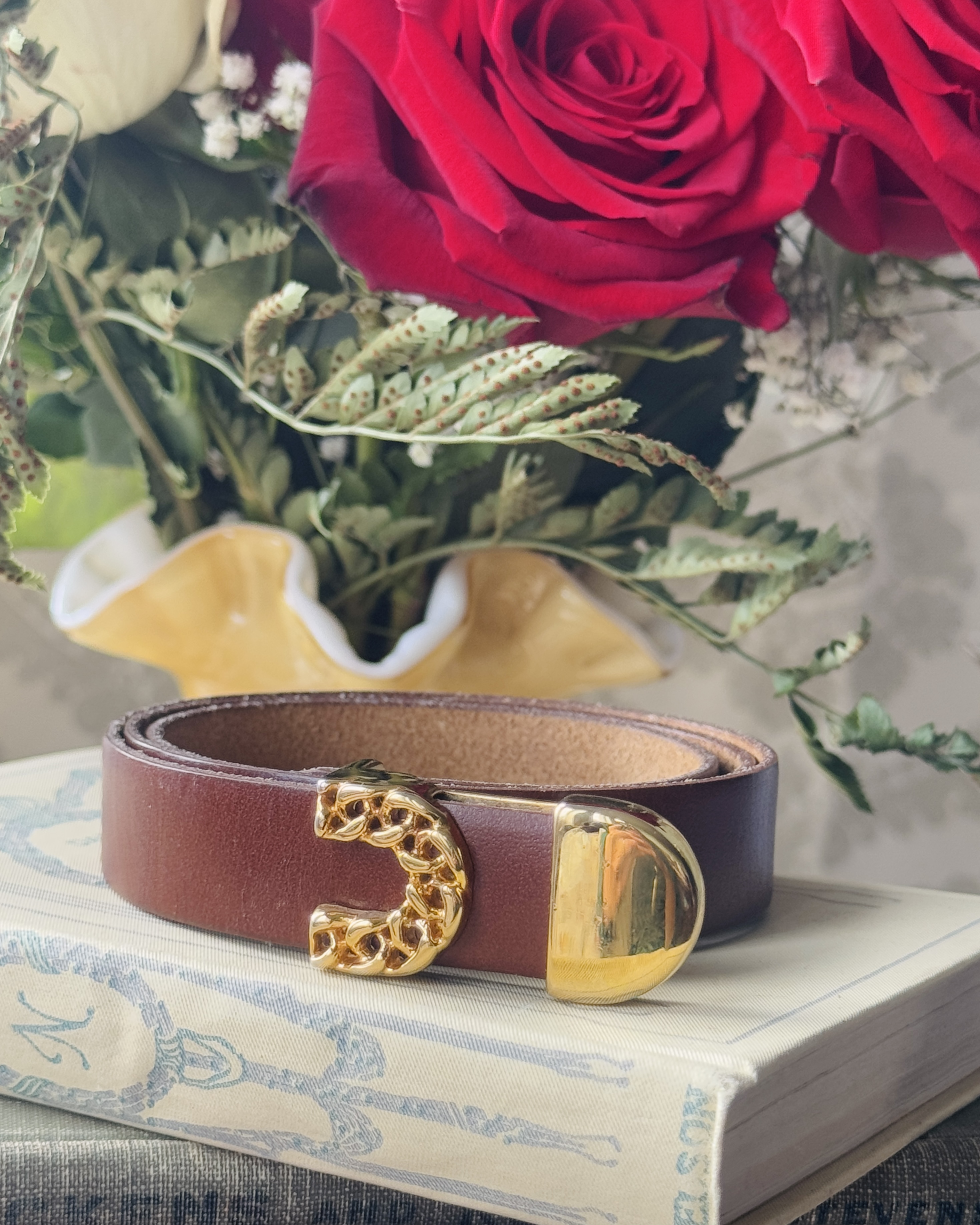 Vintage Made in Italy Brown Leather Belt (MT2427)