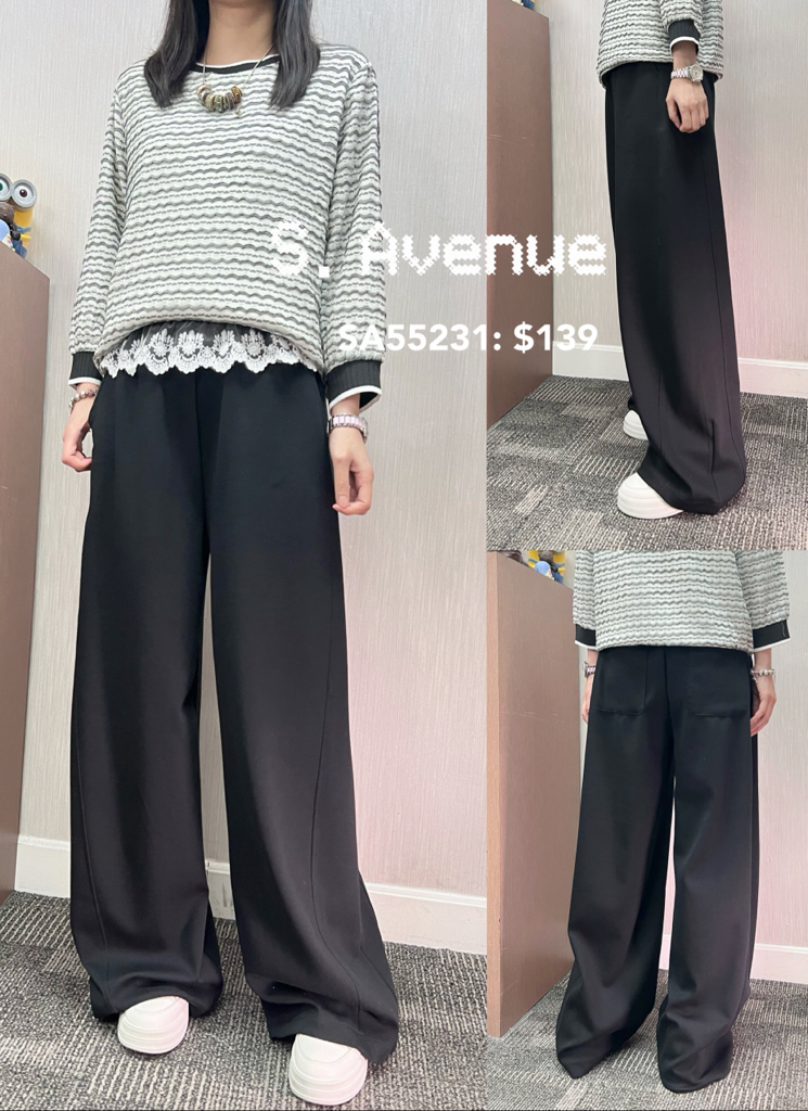 SA55231: 橡筋腰lace邊靚料靚cut彎刀褲