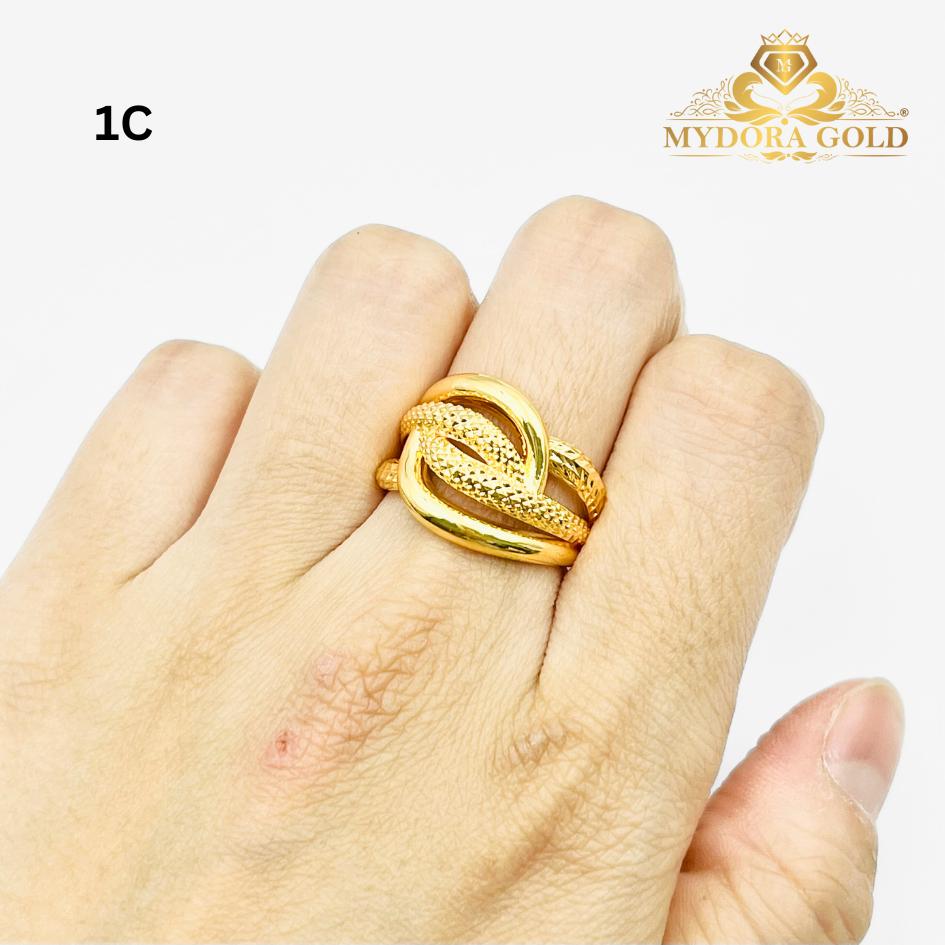 MYDORA Cincin Deluxe Silang Multi Rows (5G) l EMAS 916/22K