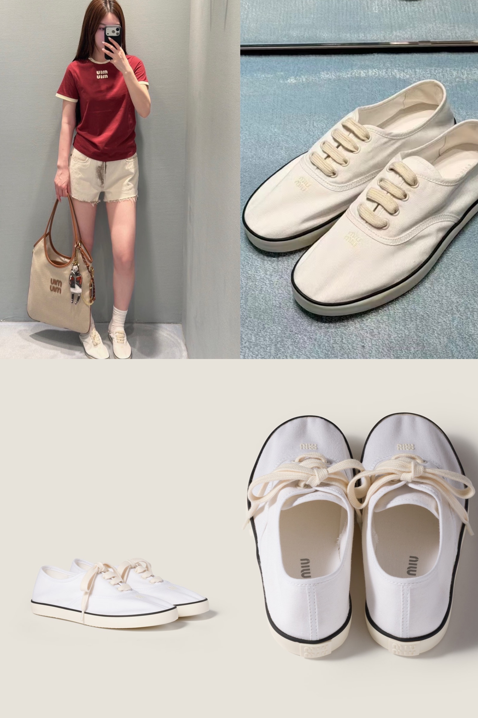 限時優惠✨訂貨❤️MIUMIU drill 帆布鞋 🔖Size 36/37/38/39