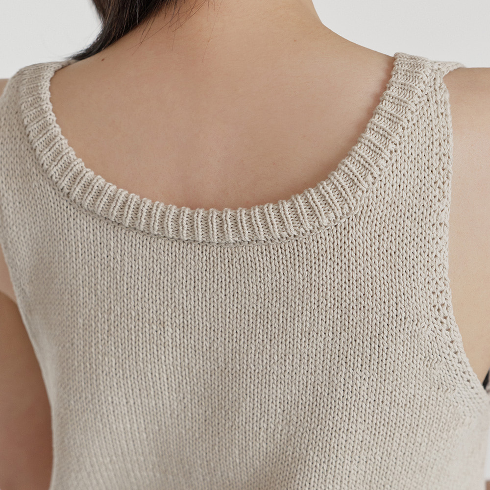 Lee Chung-ah's Pick 預購_FFWSSW003 Lua Sleeveless Knit Cover-up by front2line