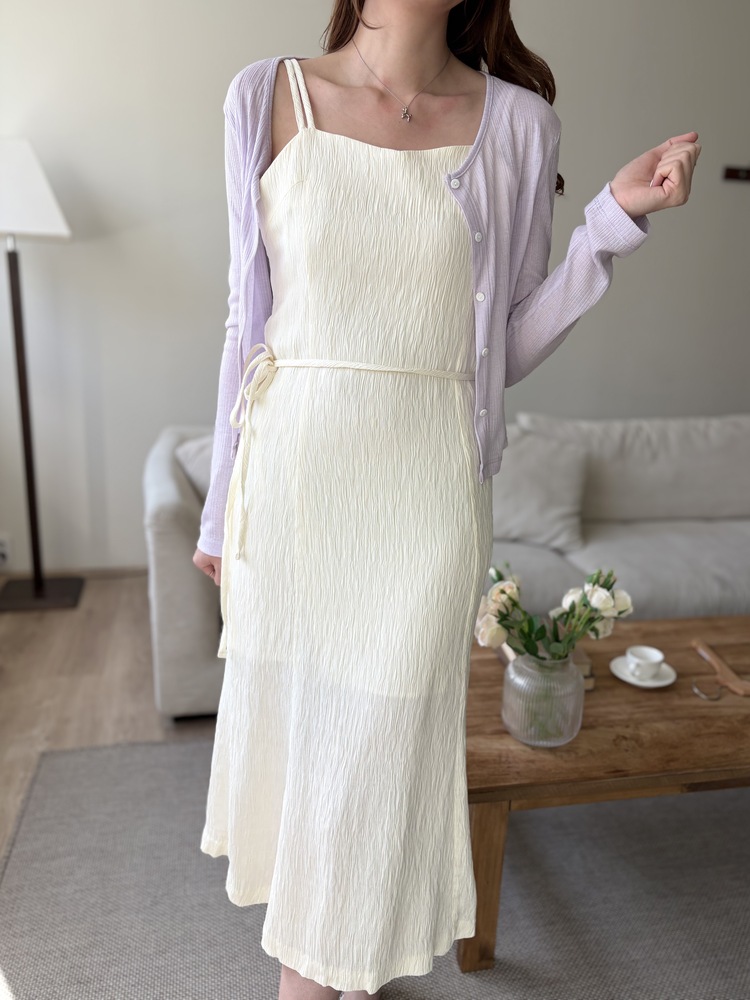 Romance Slim Cami Dress (Ivory)