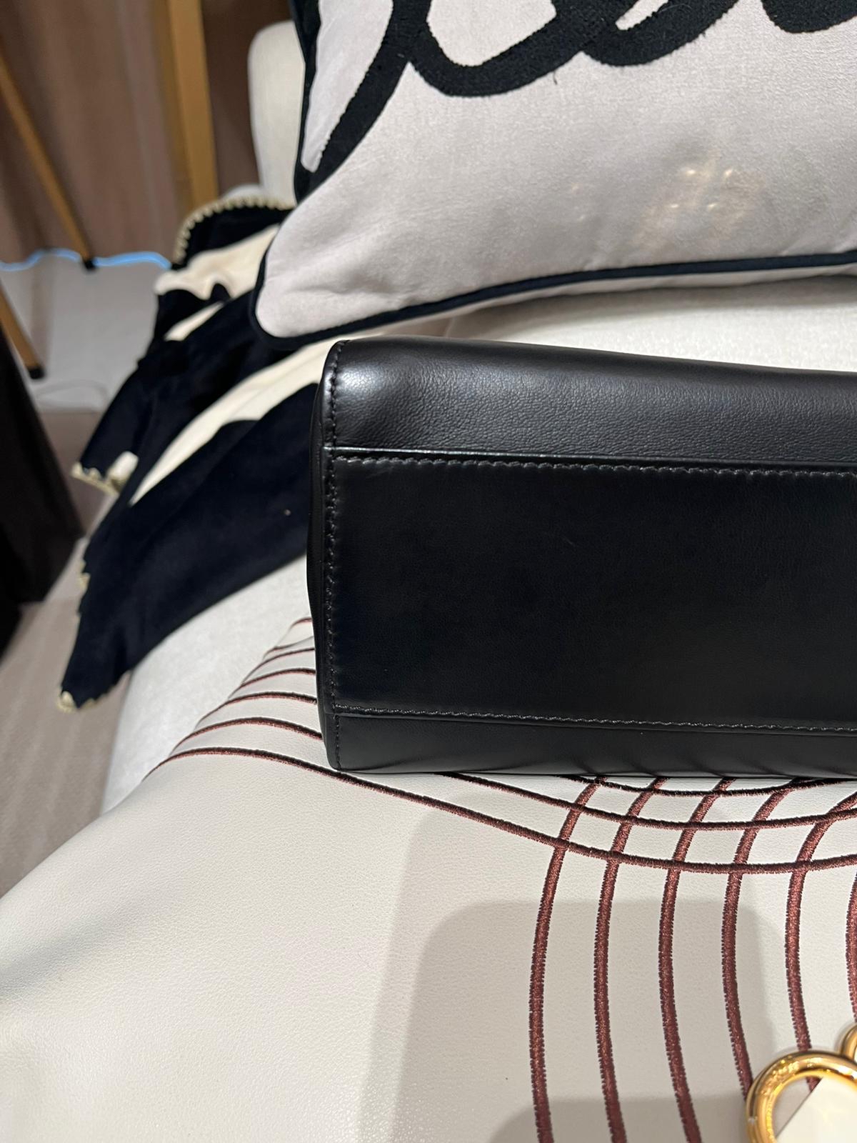 FENDI MINI PEEKABOO BLACK CALFSKIN 2WAY BAG 8BN244 100%Authentic,95%new ✅booklet tap card✅dust bag  