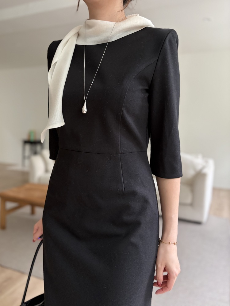 Therese Scarf Dress (Black)